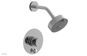 Phylrich JOLIE Pressure Balance Shower and Diverter Set (Less Spout), Round Handle with "Black" Accents 4-677