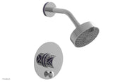 Phylrich JOLIE Pressure Balance Shower and Diverter Set (Less Spout), Round Handle with "Purple" Accents 4-677