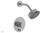 Phylrich JOLIE Pressure Balance Shower and Diverter Set (Less Spout), Round Handle with "White" Accents 4-677