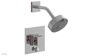 Phylrich JOLIE Pressure Balance Shower and Diverter Set (Less Spout), Square Handle with "Purple" Accents 4-678