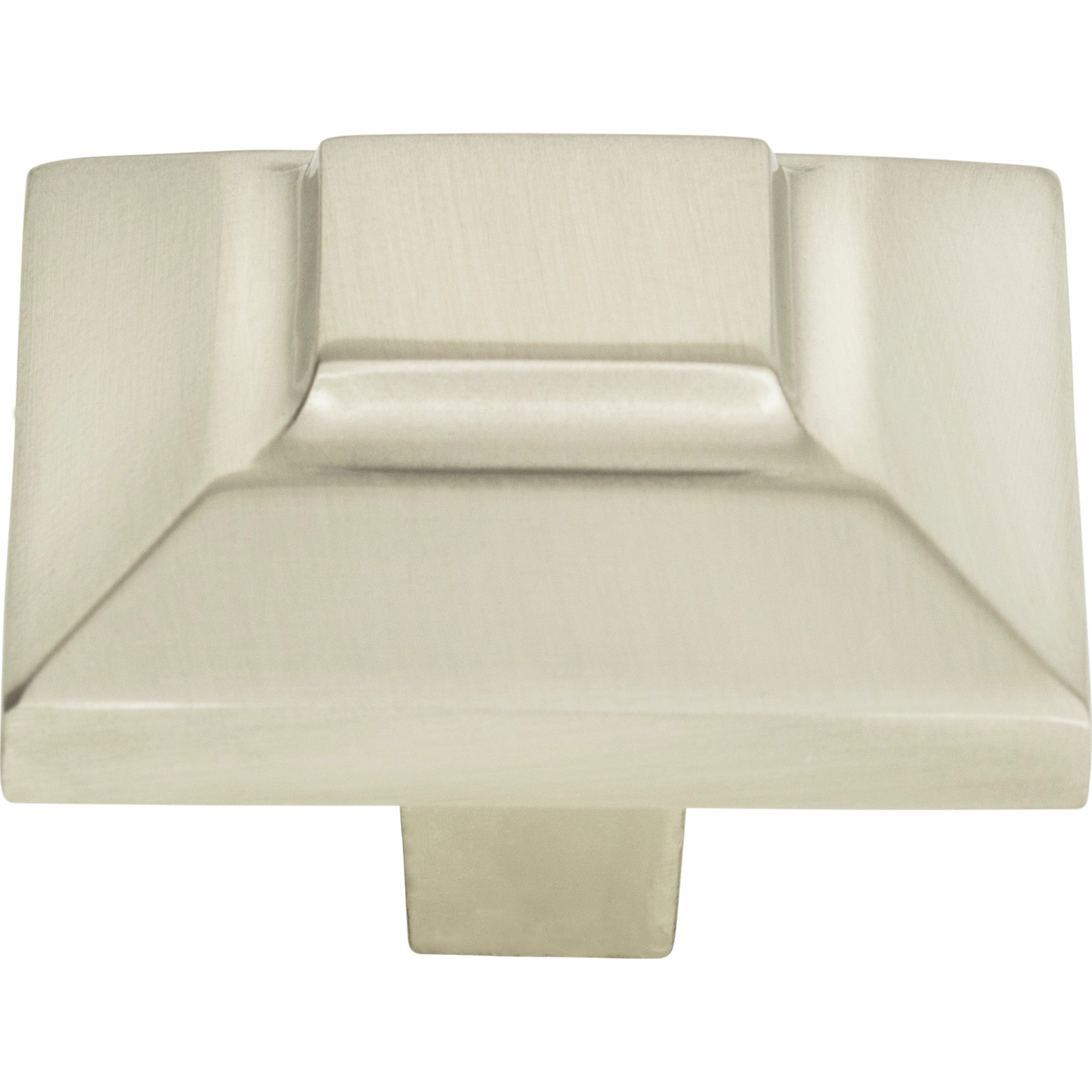 Trocadero Square Knob by Atlas 1-1/2" / Brushed Nickel