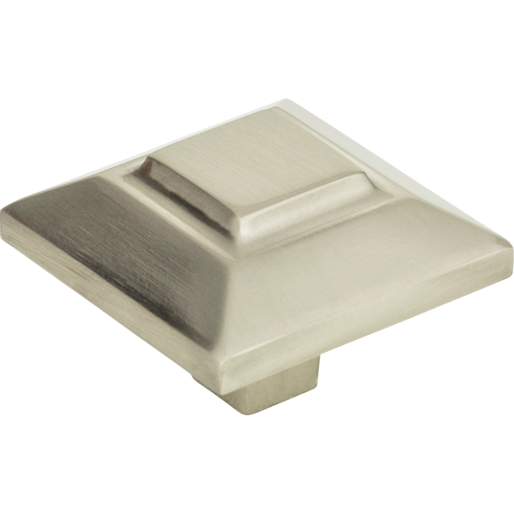 Trocadero Square Knob by Atlas 1-1/2" / Brushed Nickel