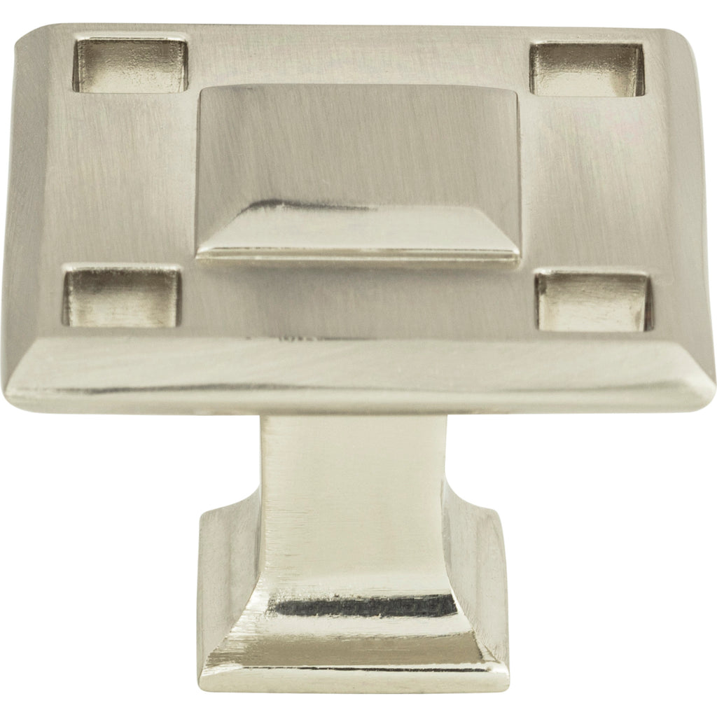 Modern Craftsman Square Knob by Atlas Brushed Nickel