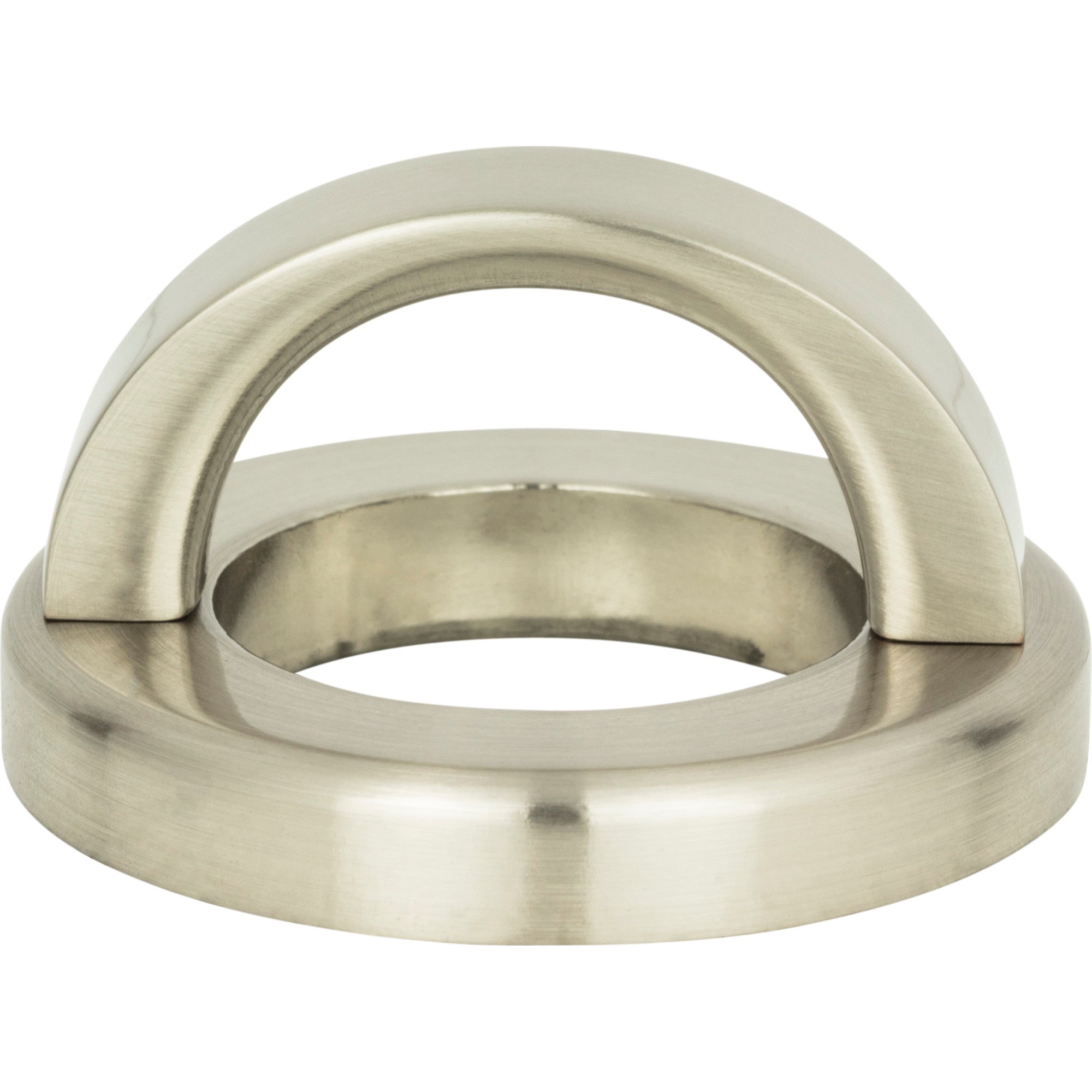 Tableau Curved Pull with Round Base by Atlas 1-7/16" / Brushed Nickel