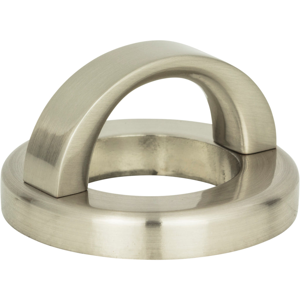 Tableau Curved Pull with Round Base by Atlas 1-7/16" / Brushed Nickel