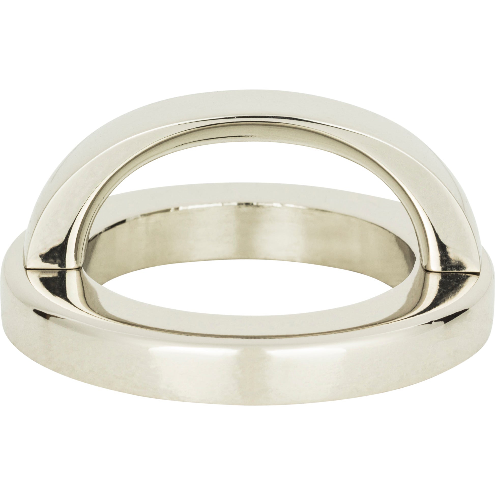 Tableau Curved Pull with Round Base by Atlas 1-13/16" / Polished Nickel