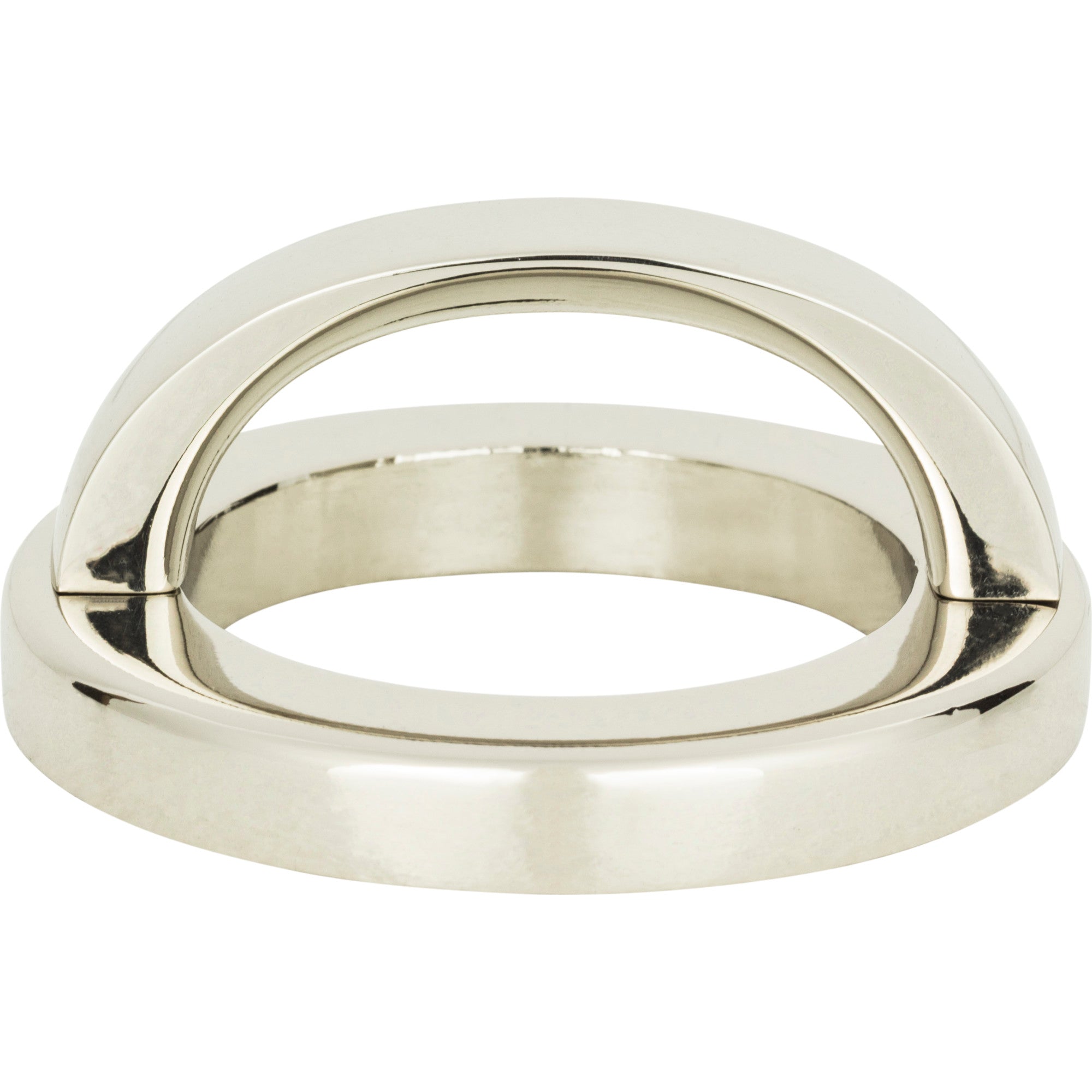 Tableau Curved Pull with Round Base by Atlas 1-13/16" / Polished Nickel