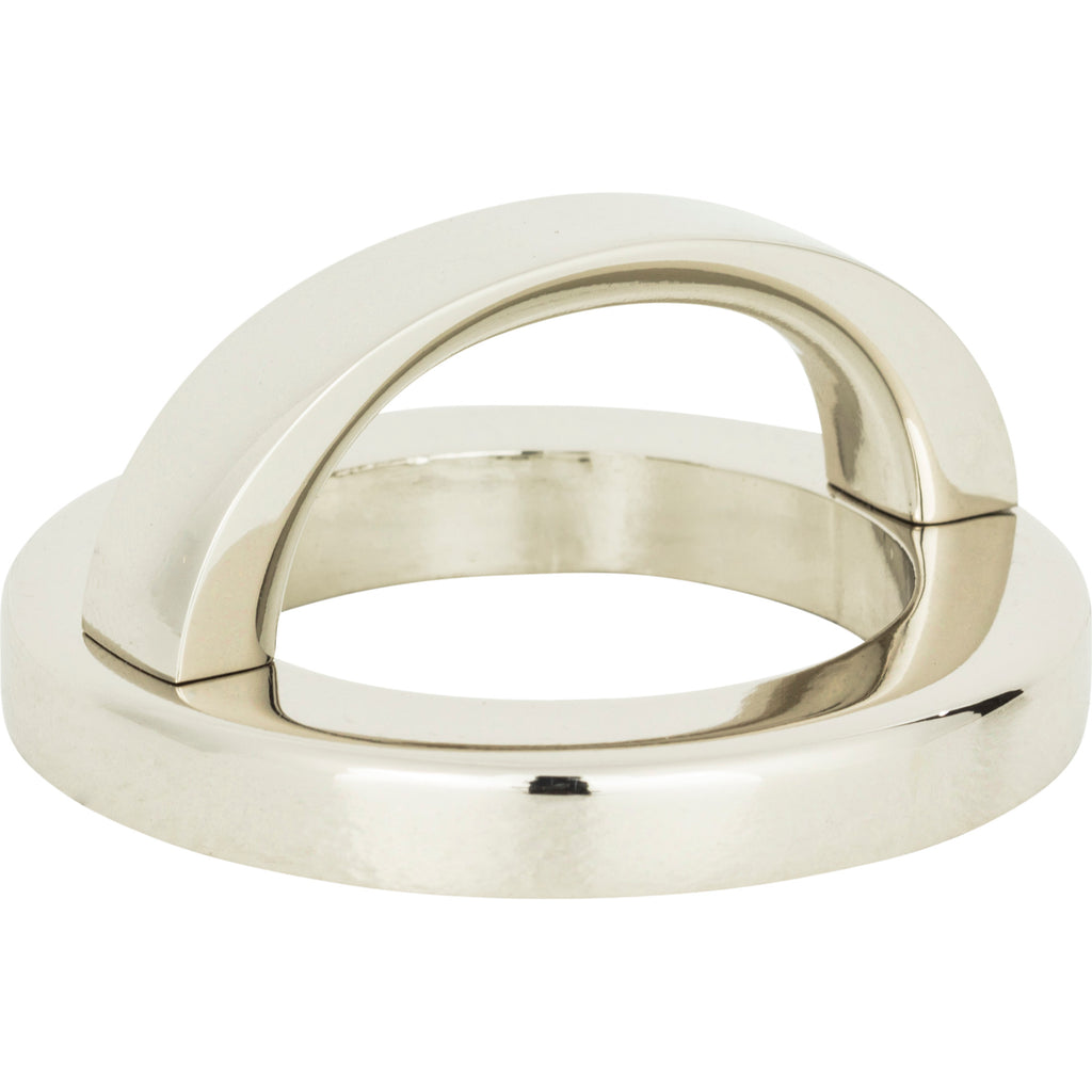 Tableau Curved Pull with Round Base by Atlas 1-13/16" / Polished Nickel
