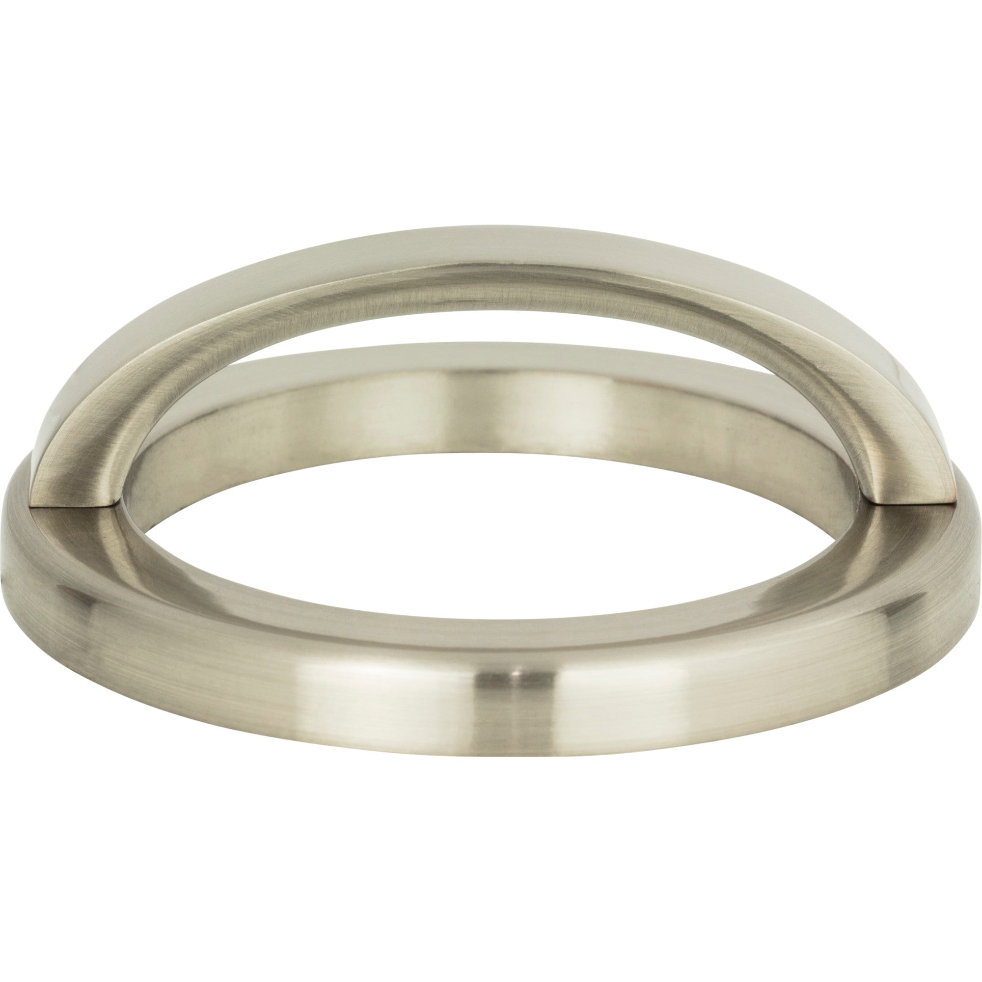 Tableau Curved Pull with Round Base by Atlas 2-1/2" / Brushed Nickel