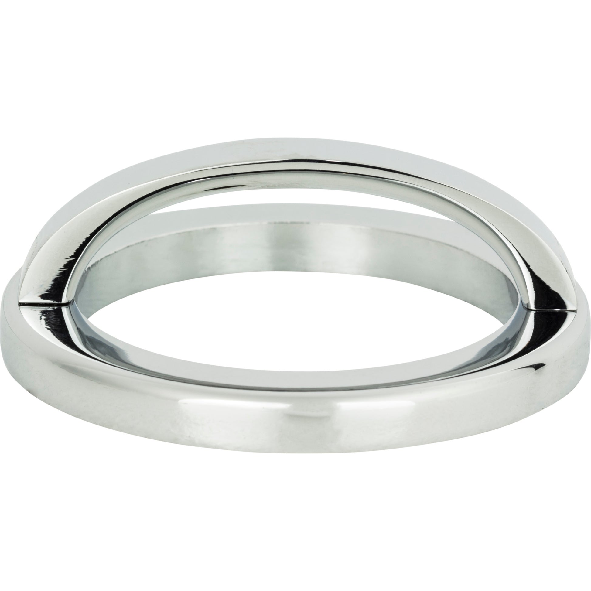 Tableau Curved Pull with Round Base by Atlas 2-1/2" / Polished Chrome