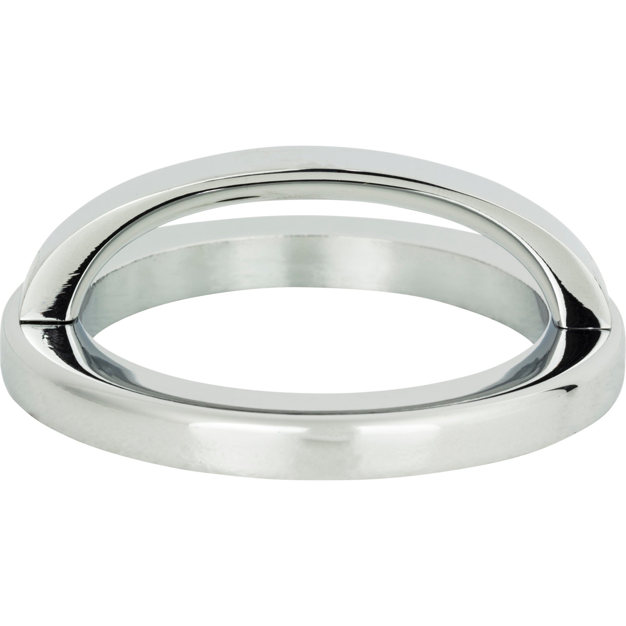 Tableau Curved Pull with Round Base by Atlas 2-1/2" / Polished Chrome