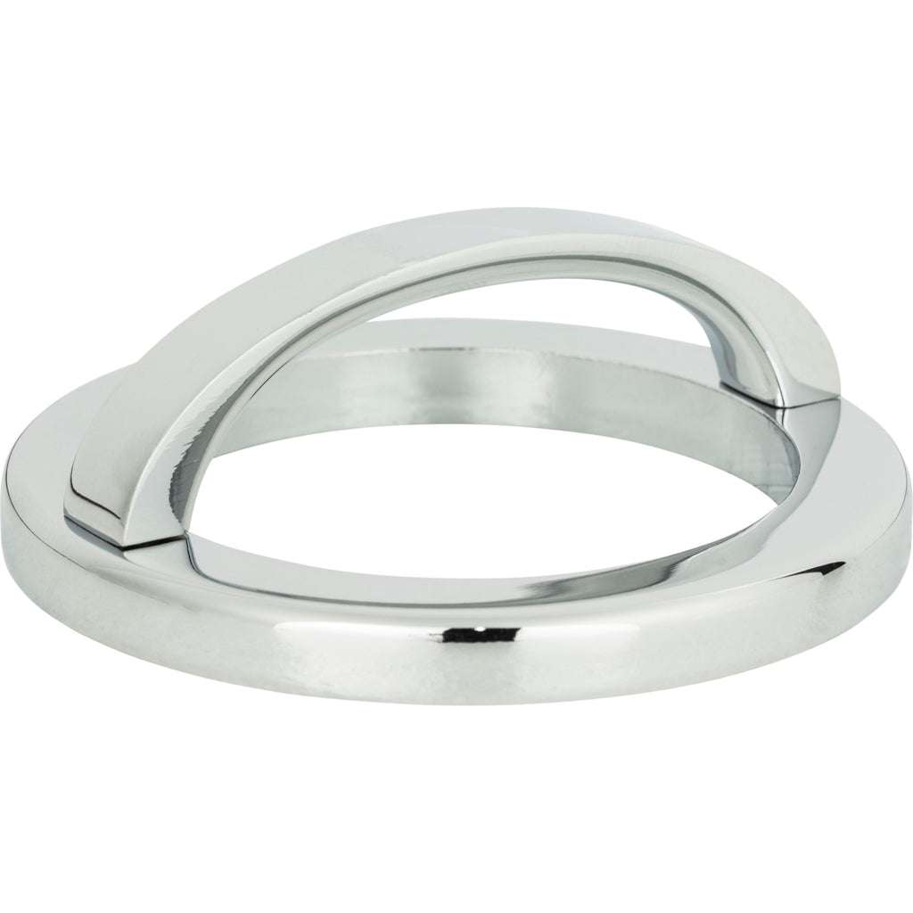 Tableau Curved Pull with Round Base by Atlas 2-1/2" / Polished Chrome