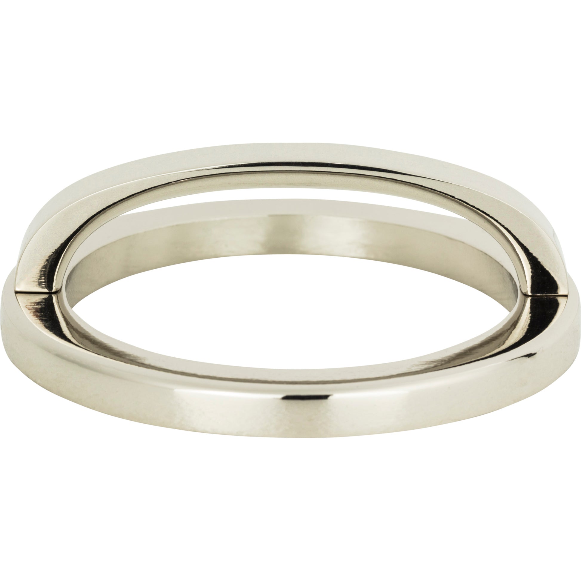 Tableau Curved Pull with Round Base by Atlas 3" / Polished Nickel