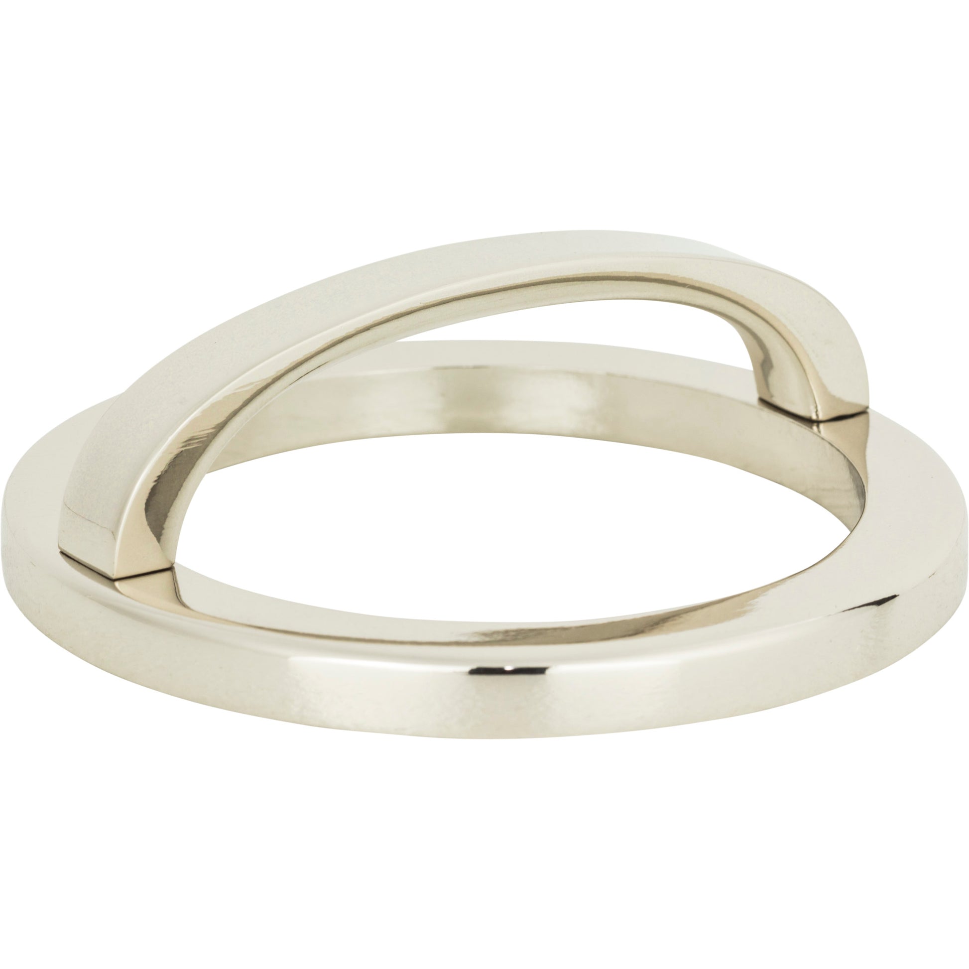 Tableau Curved Pull with Round Base by Atlas 3" / Polished Nickel