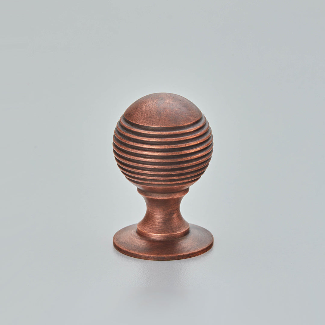 Croft Reeded Ball Cabinet Knob 23mm / Autumn Bronze