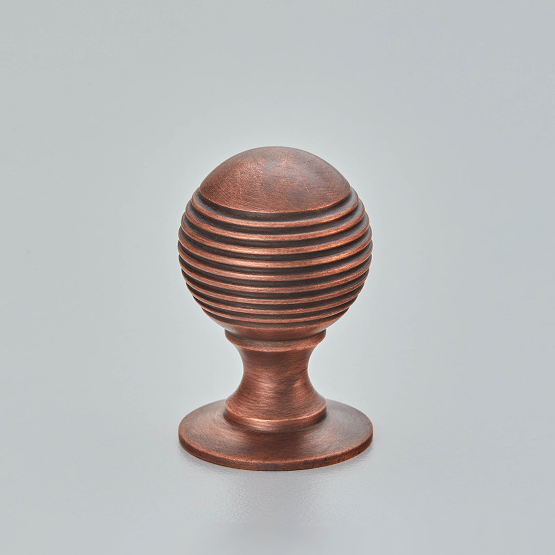 Croft Reeded Ball Cabinet Knob 26mm / Autumn Bronze