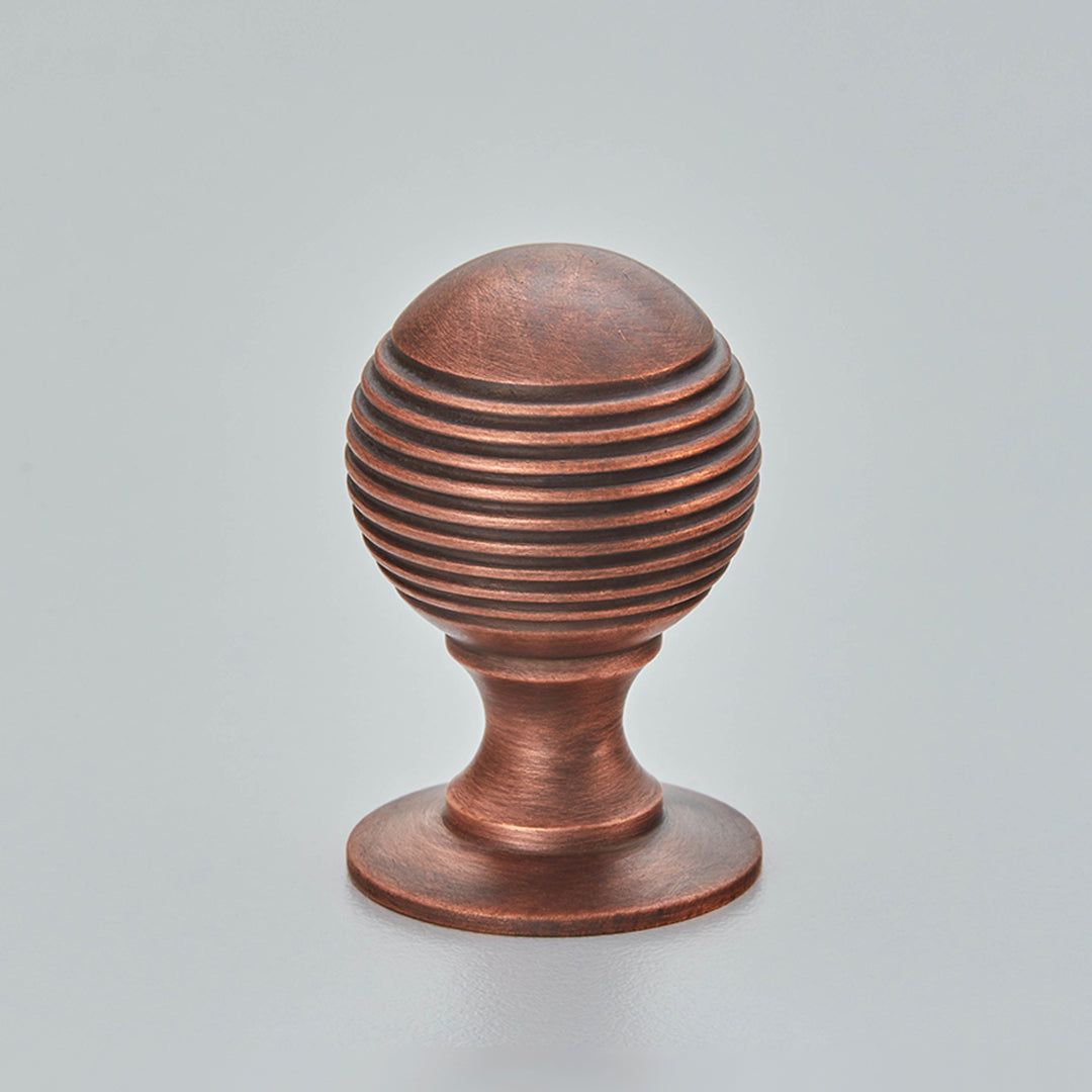 Croft Reeded Ball Cabinet Knob 32mm / Autumn Bronze