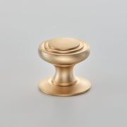 Croft Stepped Cushion Cabinet Knob 32mm / Satin Brass