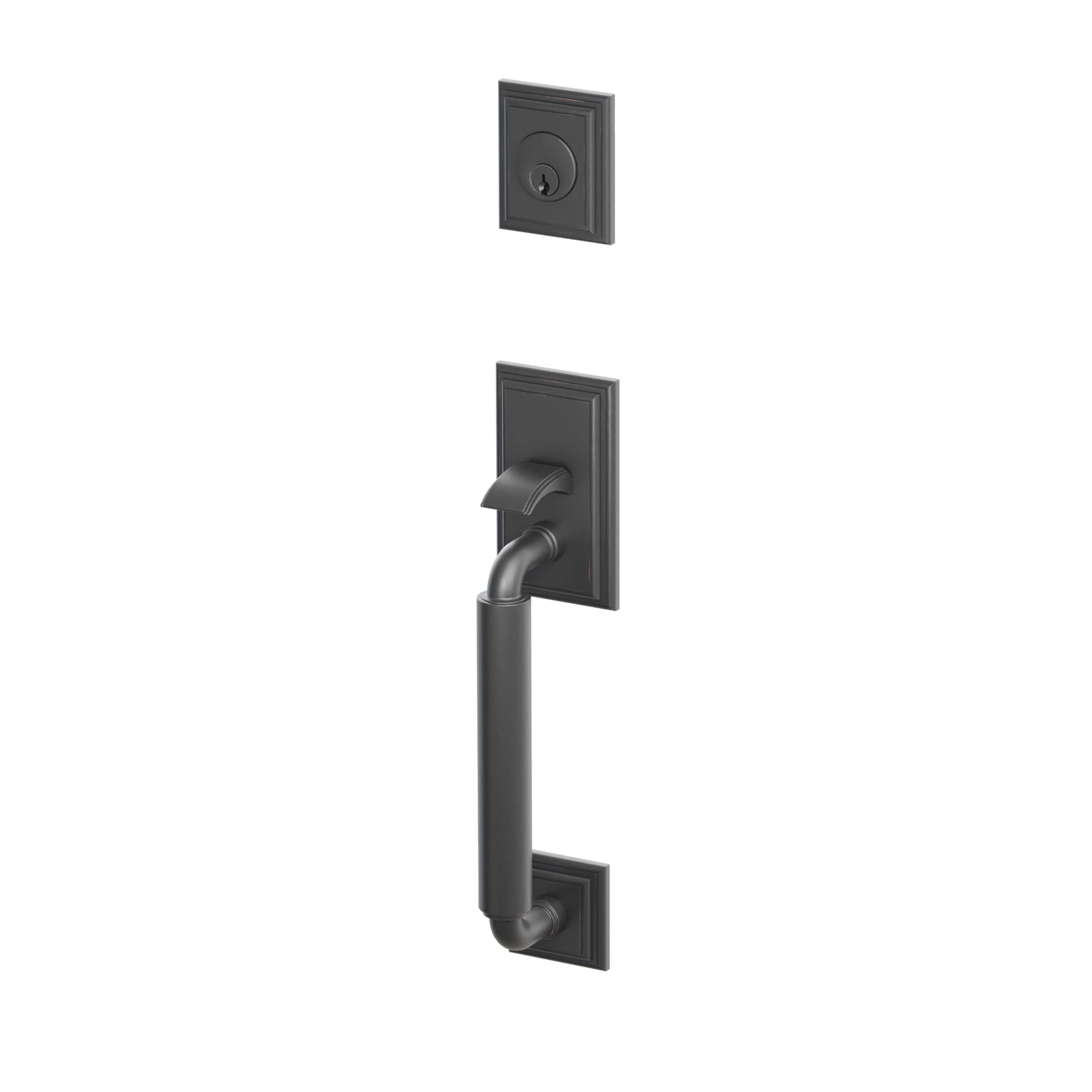 Emtek Manning Sectional Double Cylinder Tubular Entry Set With Milano Lever