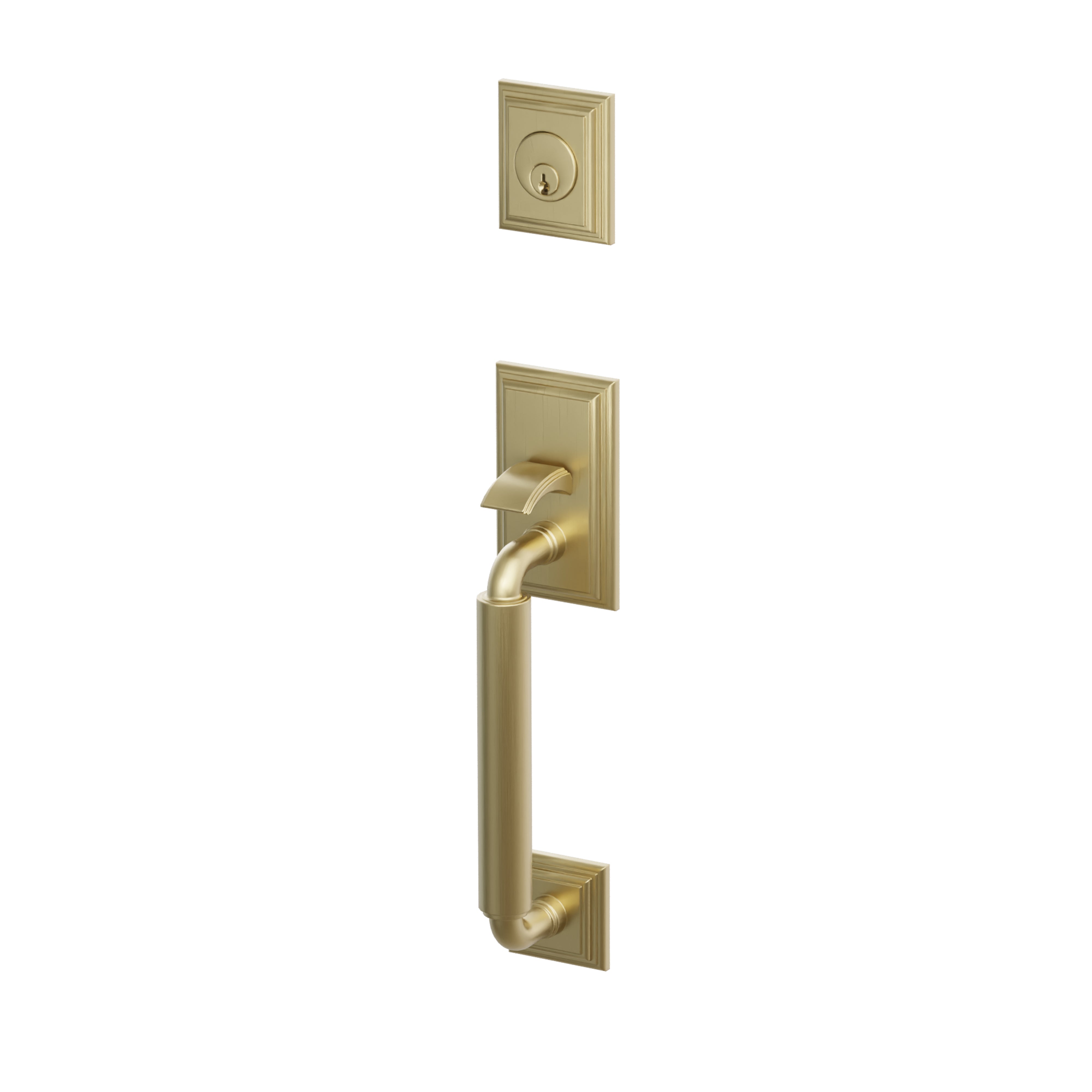 Emtek Single Cylinder Manning Sectional Tubular Entry Set With Sion Lever