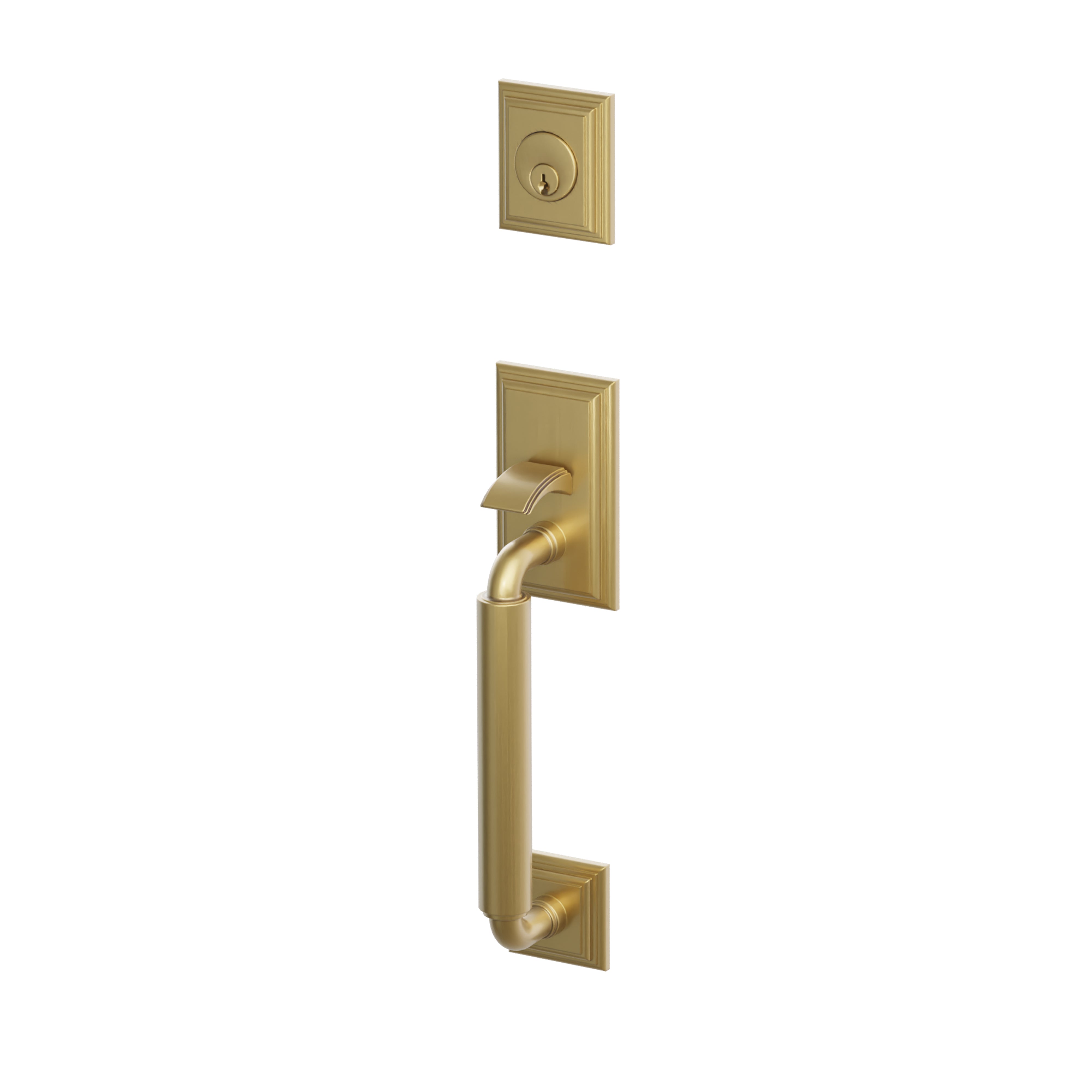 Emtek Manning Sectional Tubular Dummy Entry Set With Diamond Glass Knob