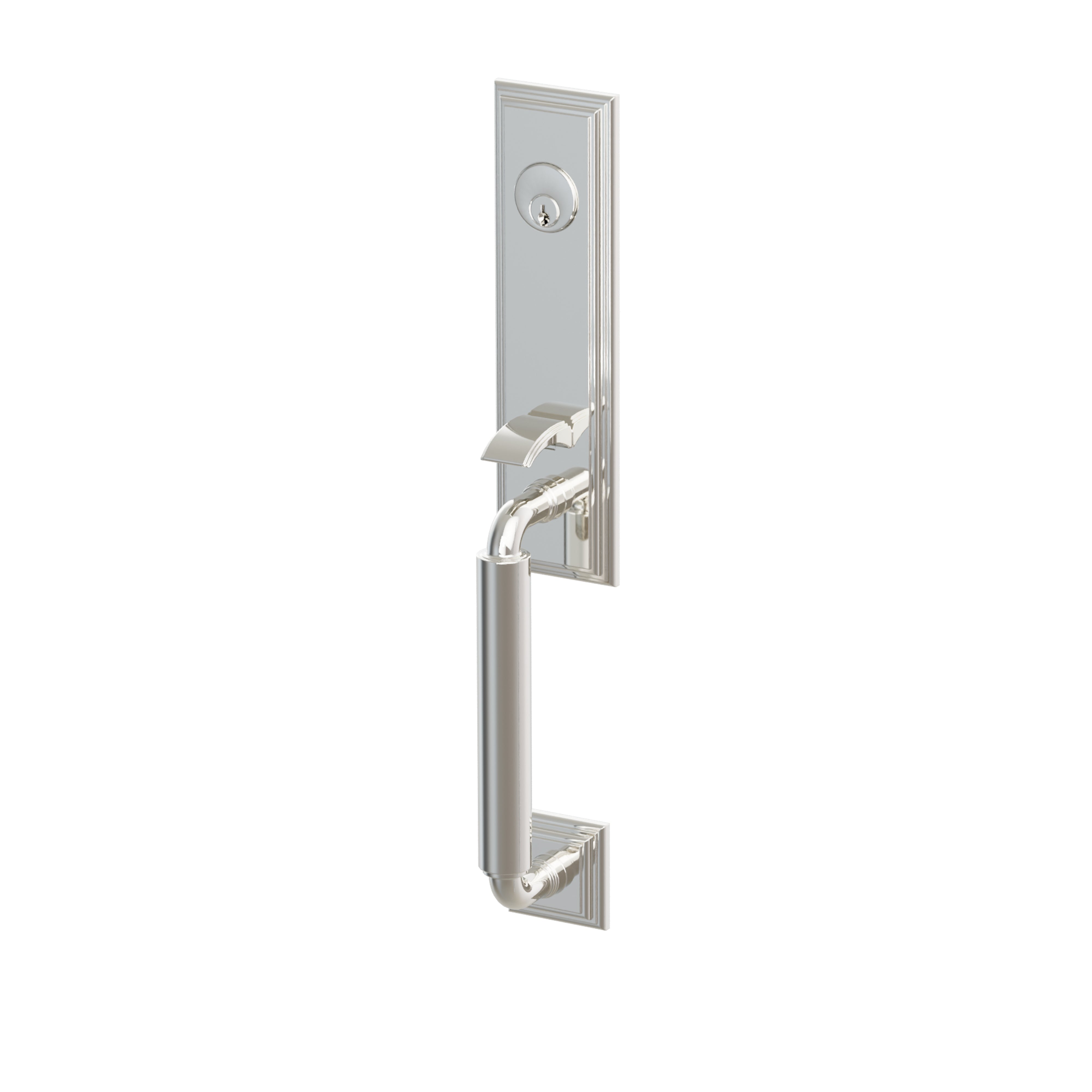 Emtek Single Cylinder Manning Monolithic Tubular Entry Set With Turino Lever