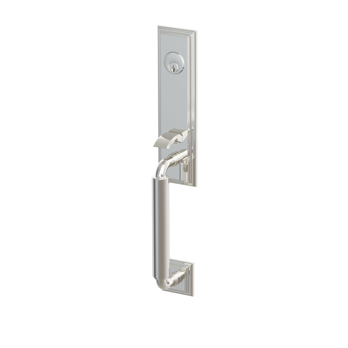 Emtek Manning Monolithic Double Cylinder Tubular Entry Set With Windsor Glass Knob