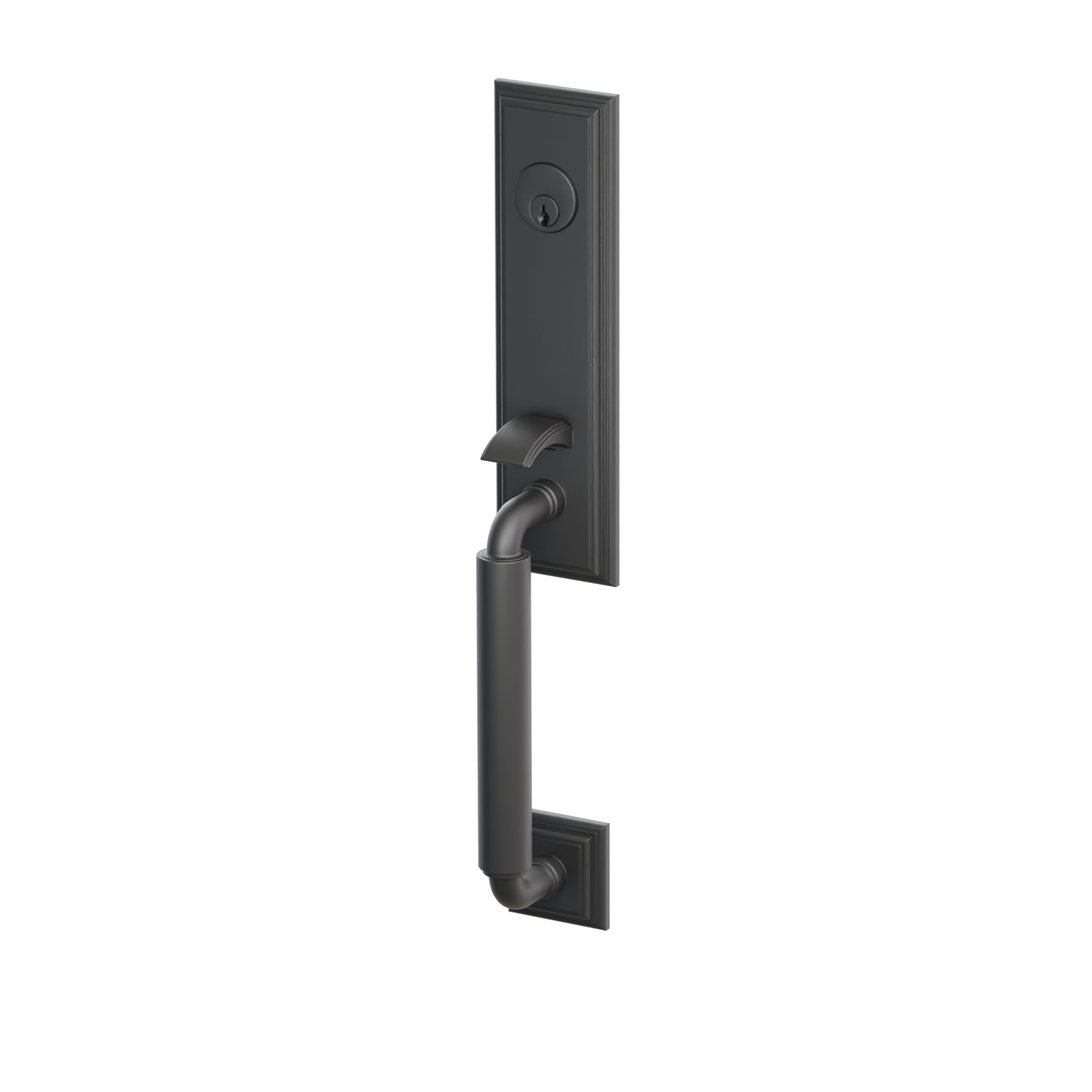 Emtek Manning Monolithic Tubular Dummy Entry Set With Mercury Lever