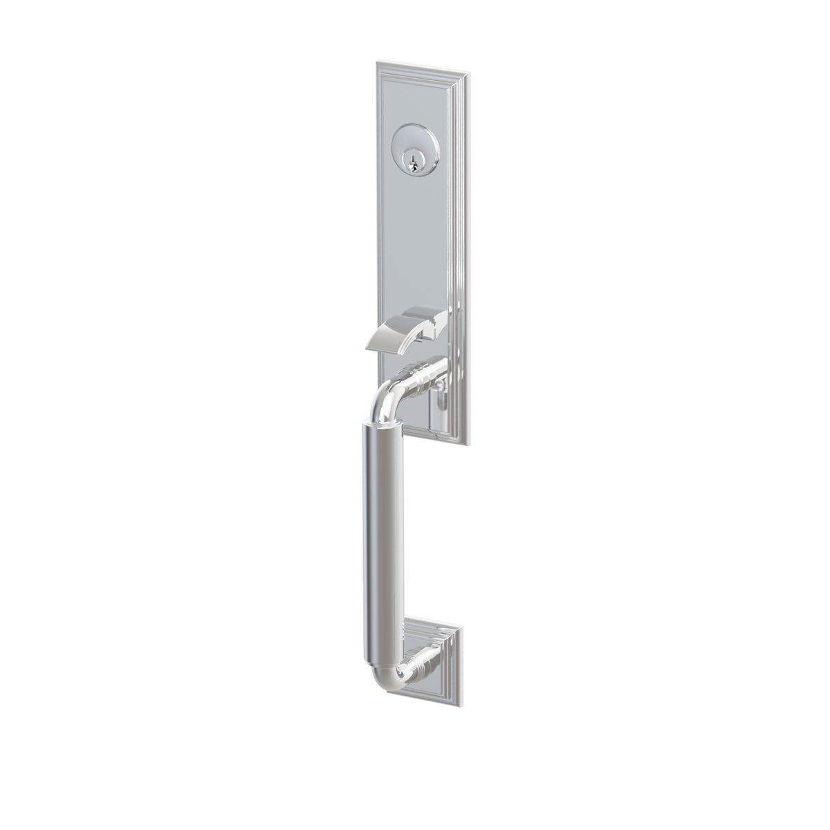 Emtek Manning Monolithic Mortise Entry Set ANSI F20 UL Listed With Astoria Glass Knob