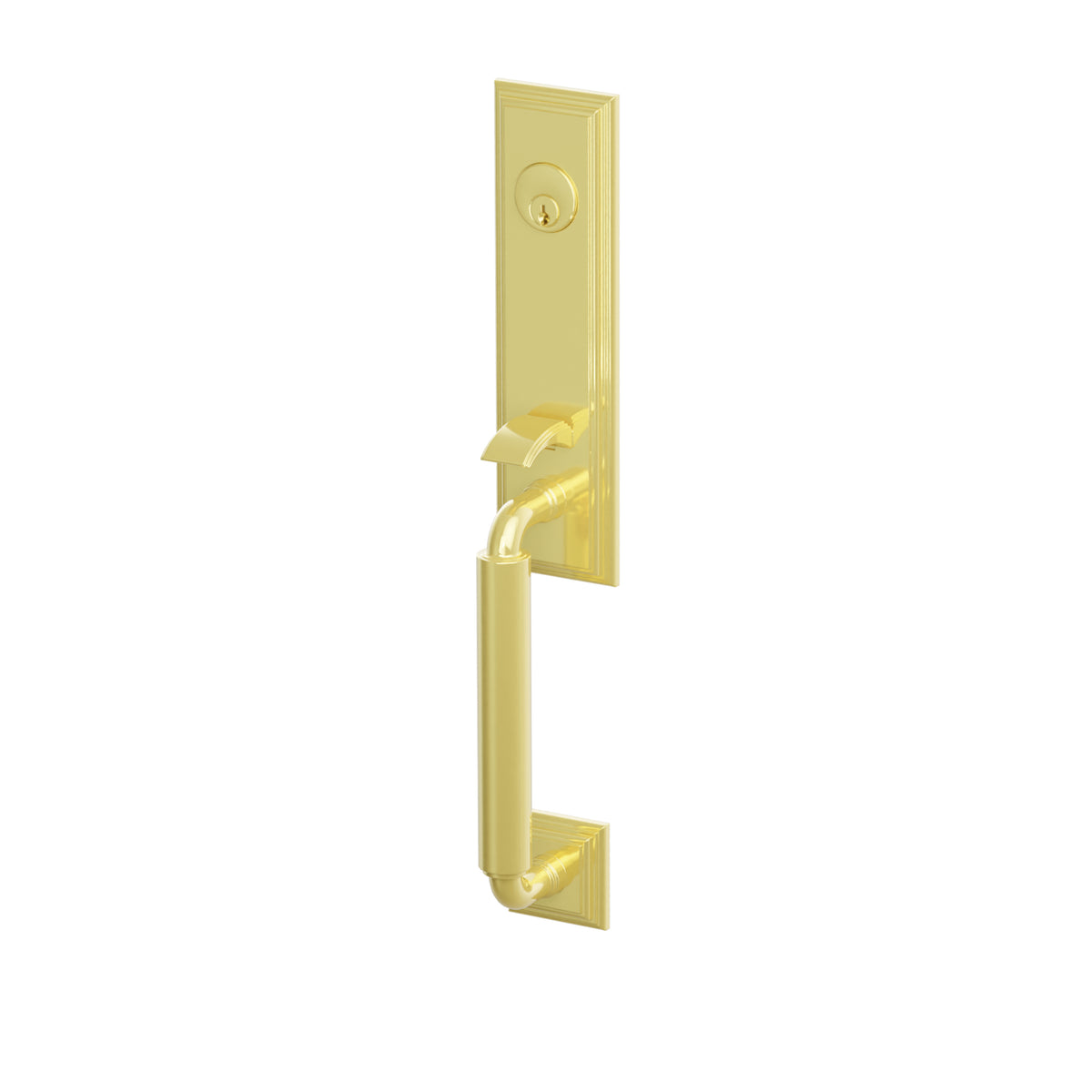 Emtek Manning Monolithic Double Cylinder Tubular Entry Set With Poseidon Lever