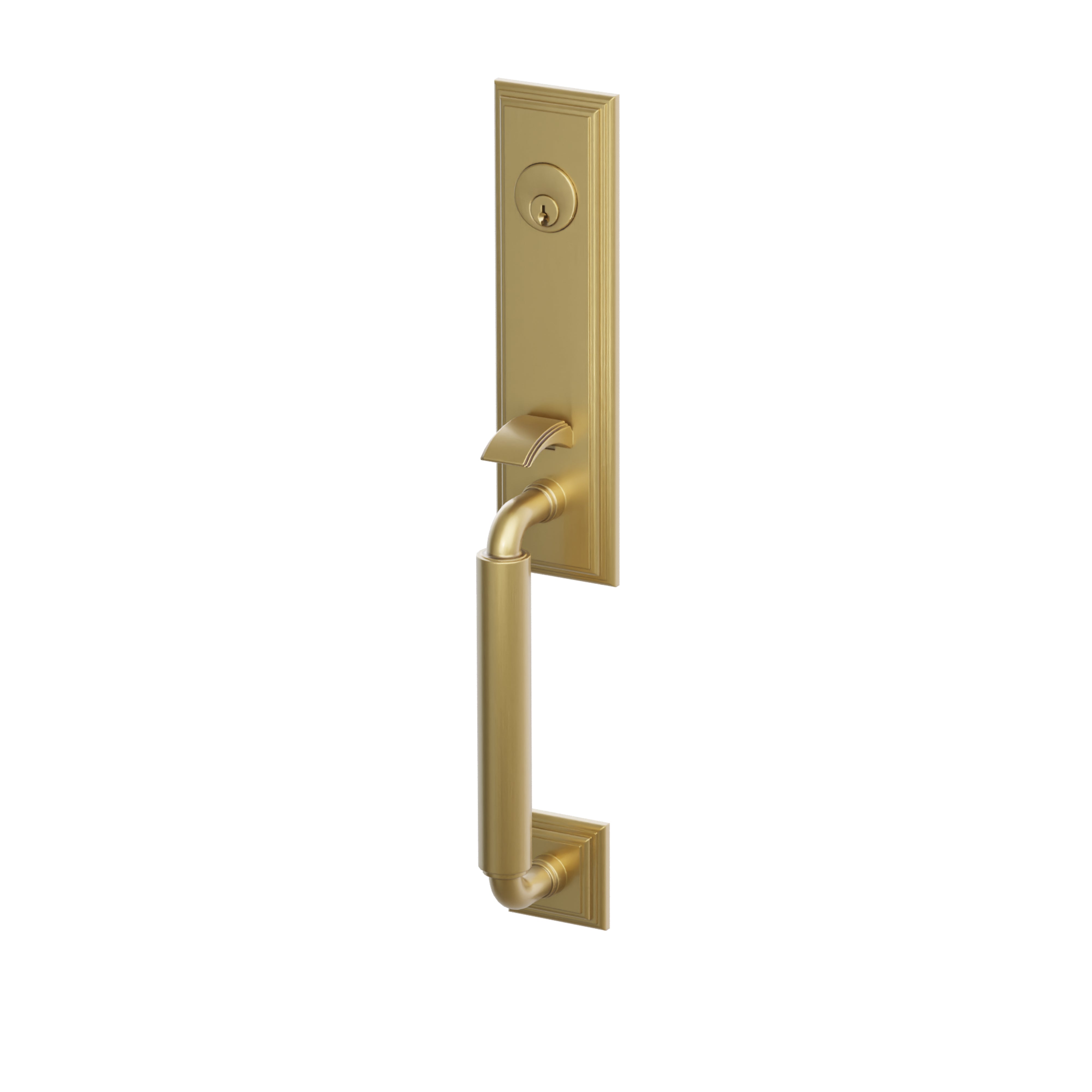 Emtek Single Cylinder Manning Monolithic Tubular Entry Set With Turino Lever