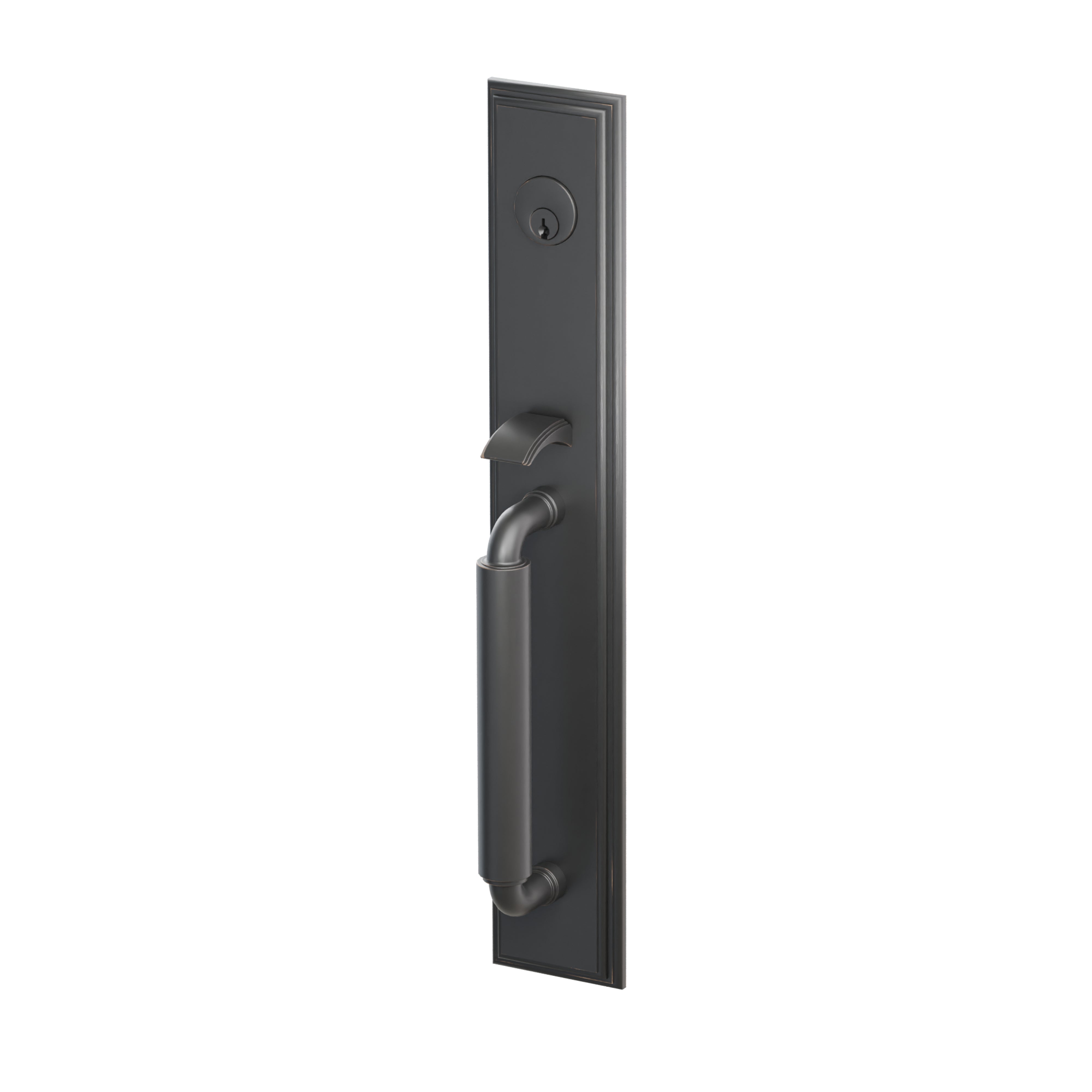 Emtek Single Cylinder Manning Full Length Tubular Entry Set With Round Knob