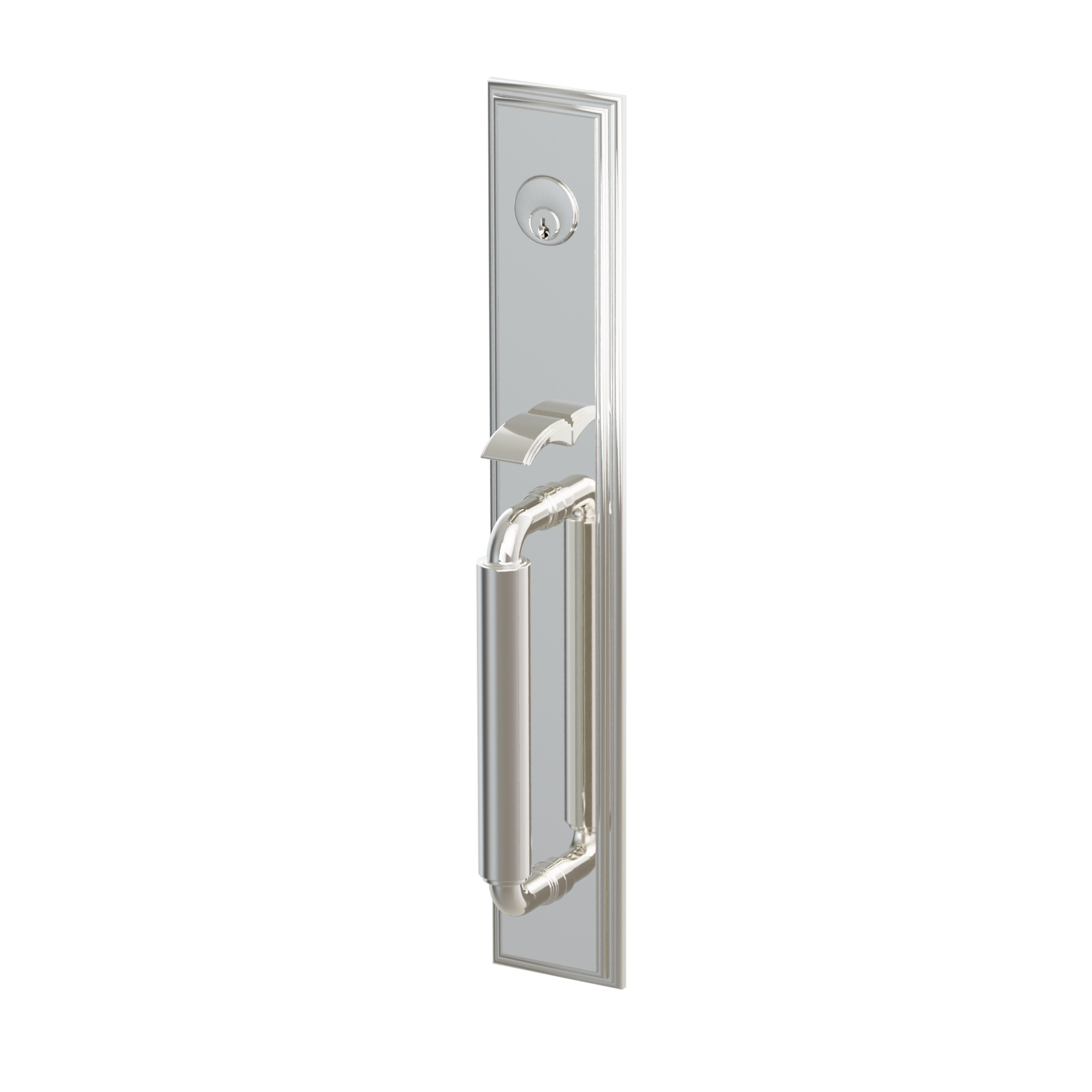 Emtek Single Cylinder Manning Full Length Tubular Entry Set With Stuttgart Lever