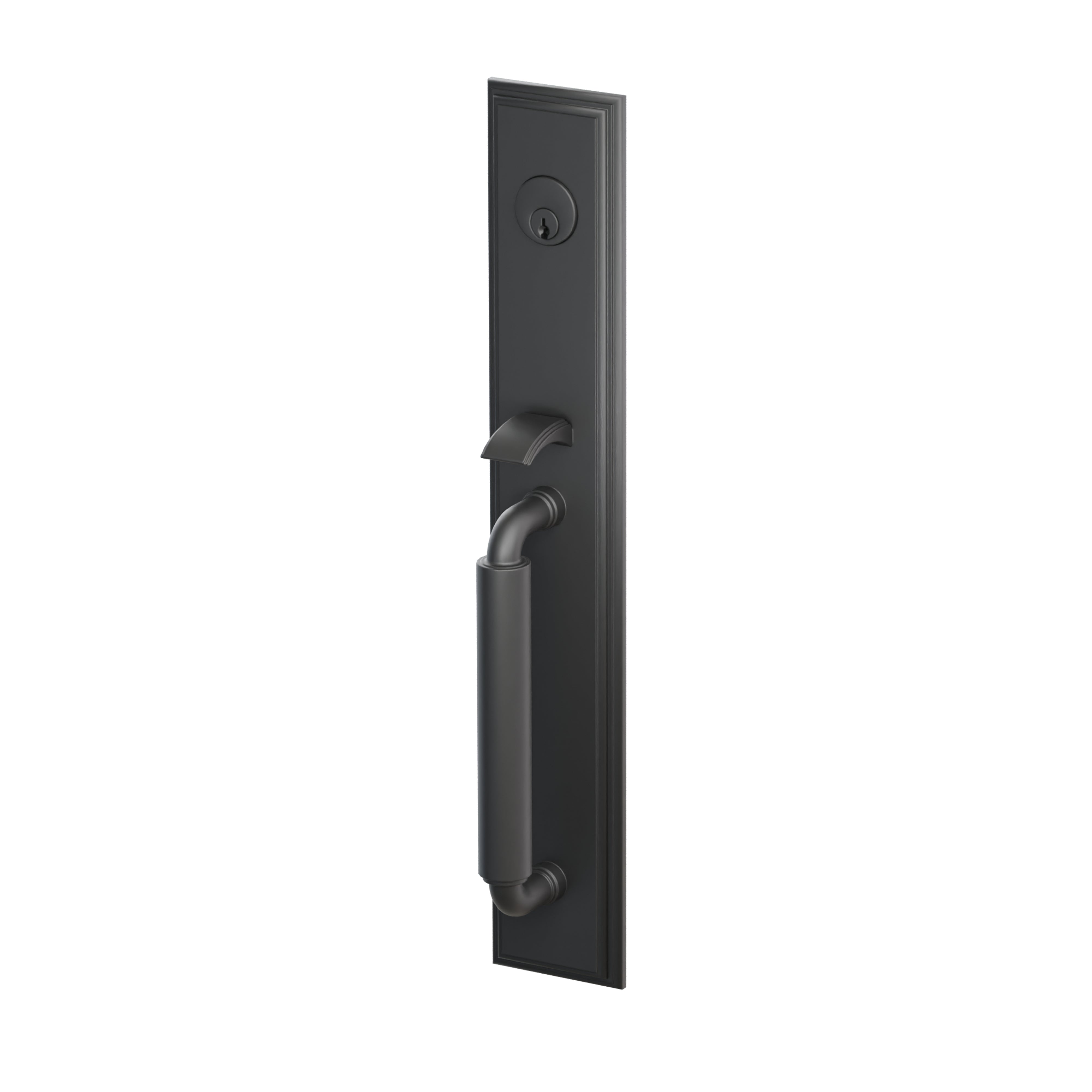 Emtek Single Cylinder Manning Full Length Tubular Entry Set With The Ace Knurled Knob