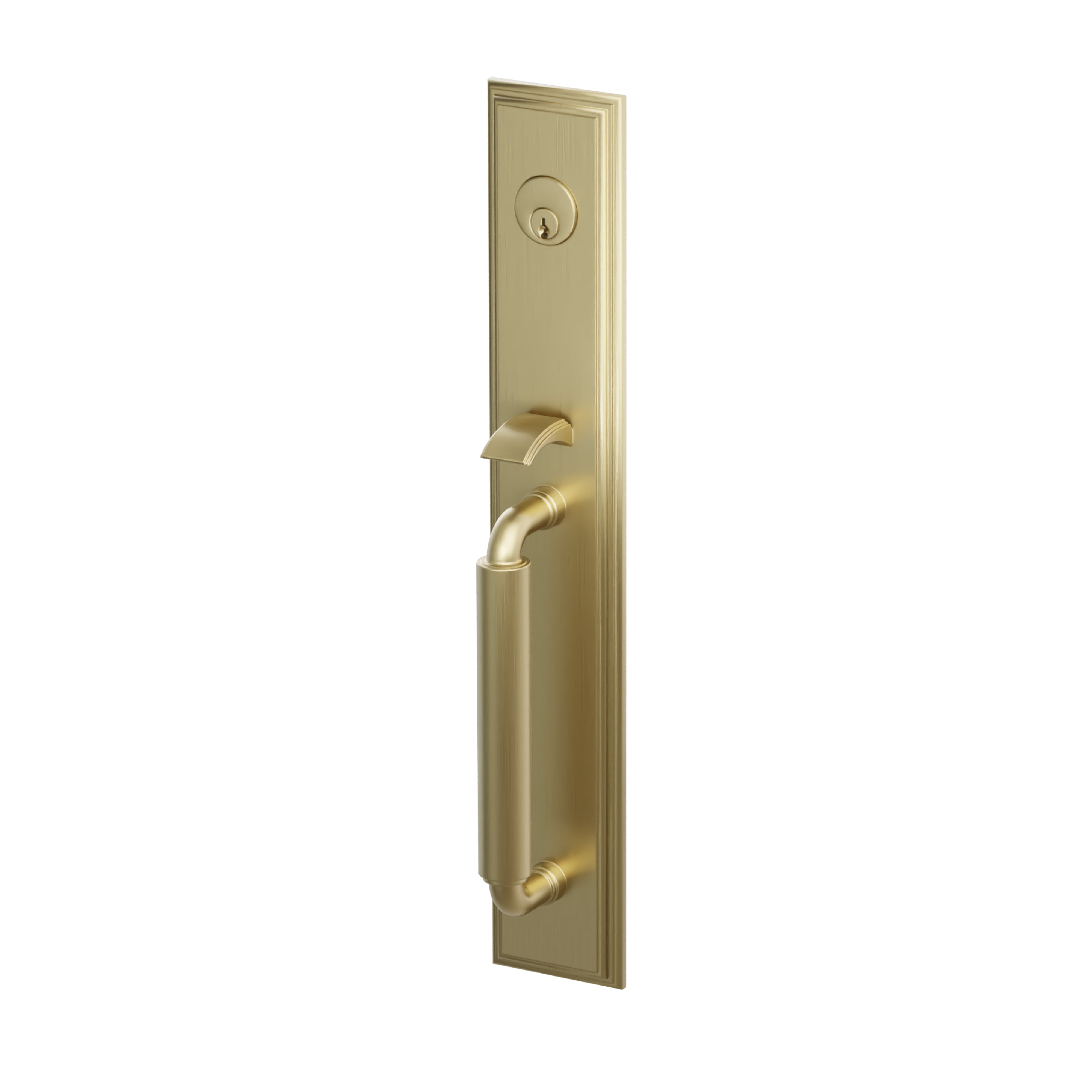 Emtek Single Cylinder Manning Full Length Tubular Entry Set With Square Knob