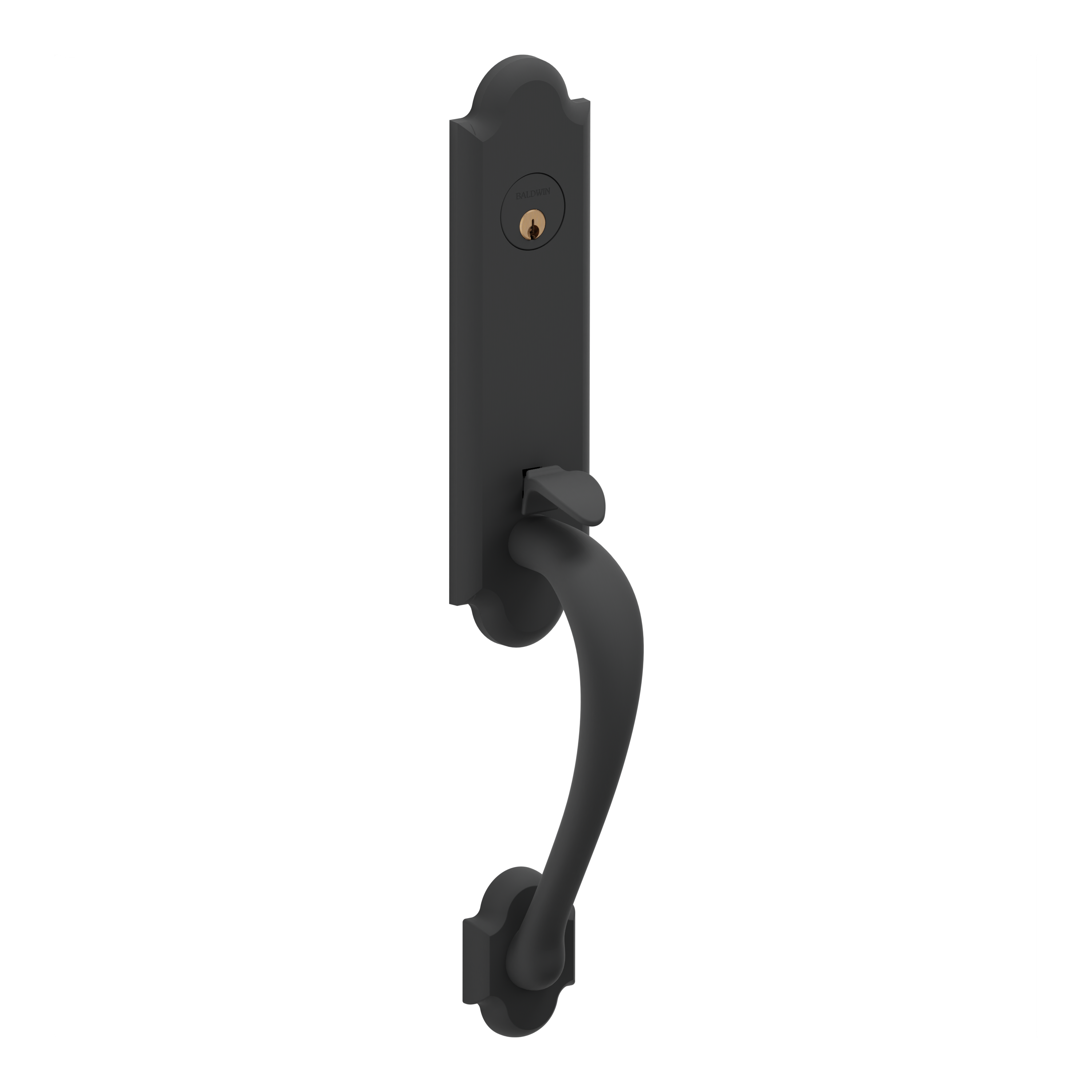 Baldwin Boulder Single Cylinder Handleset with 5024 Oval Knob