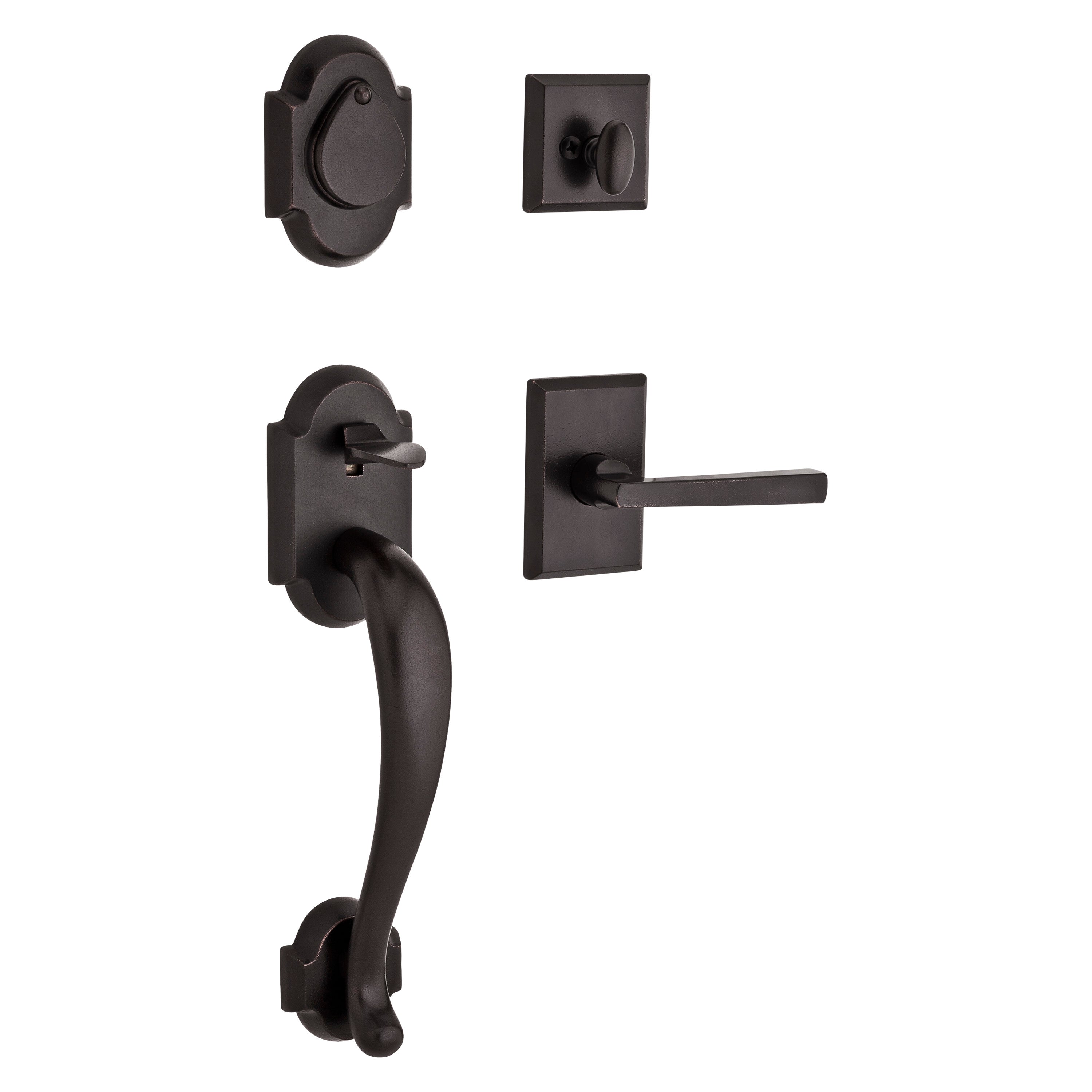 Baldwin Reserve Adirondack Single Cylinder Handleset With Taper Lever