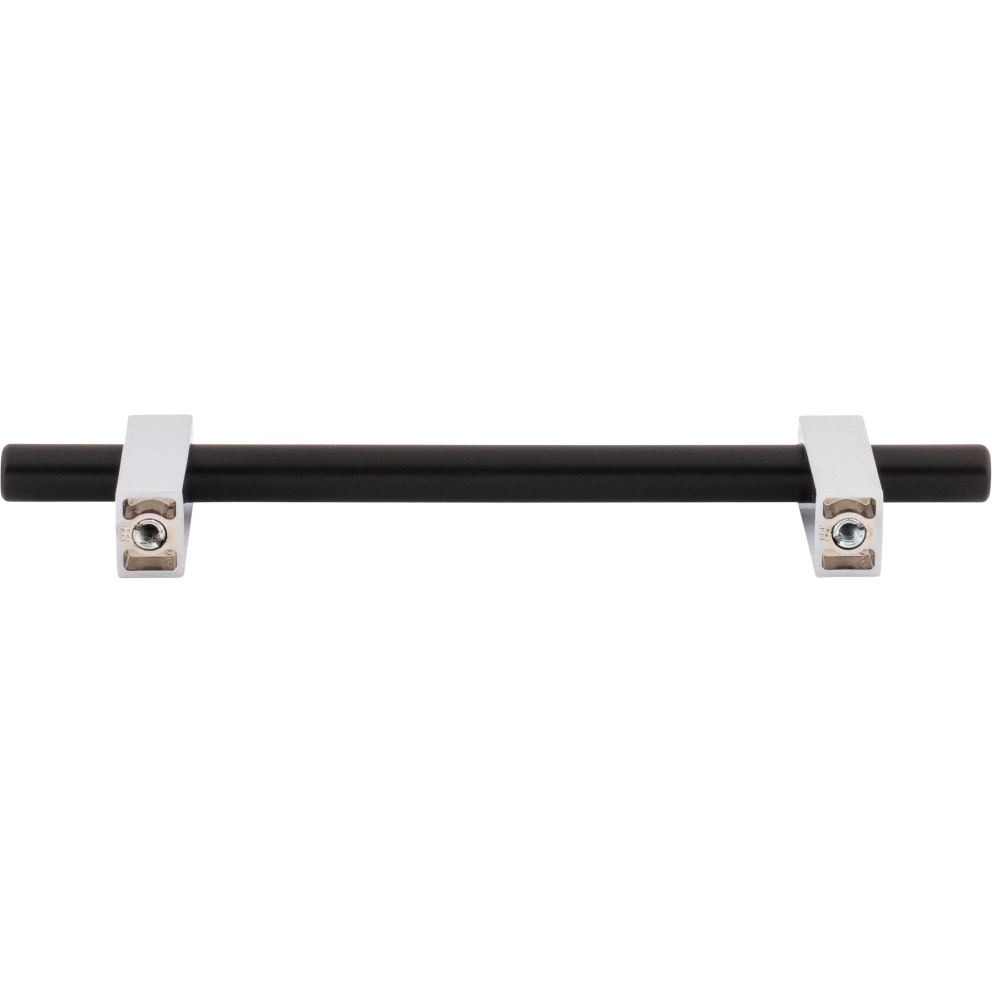 Jeffrey Alexander Larkin Cabinet Bar Pull Matte Black w/Polished Chrome / 128 mm