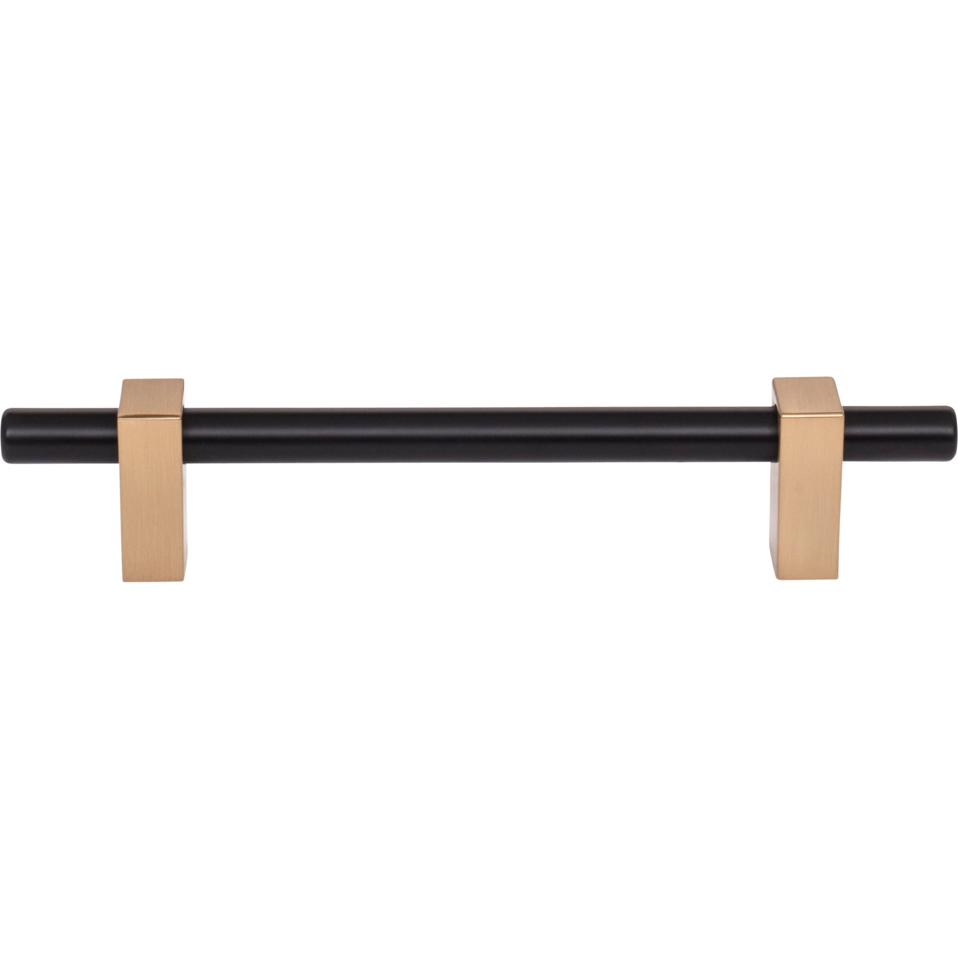 Jeffrey Alexander Larkin Cabinet Bar Pull Matte Black w/Satin Bronze / 128 mm