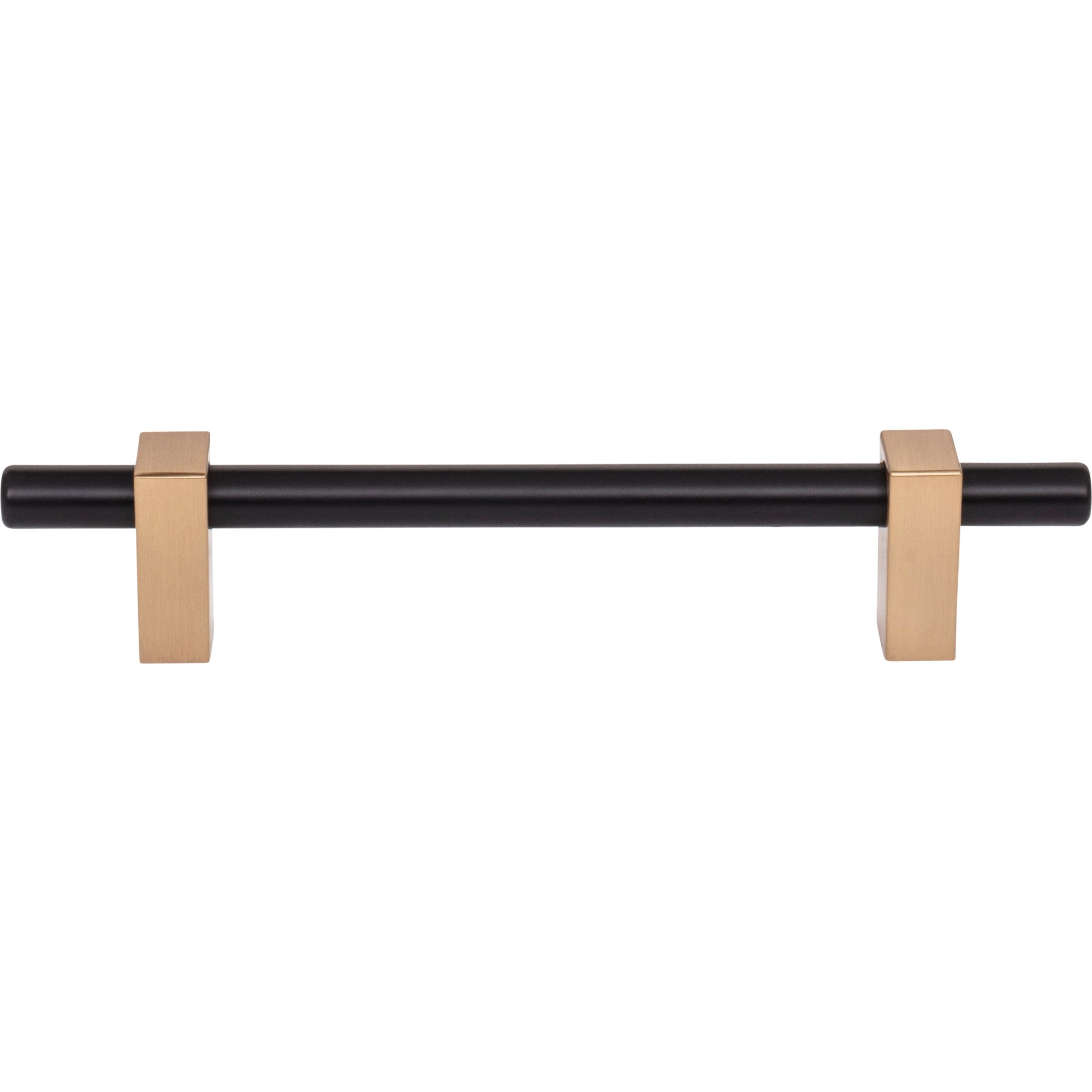Jeffrey Alexander Larkin Cabinet Bar Pull Matte Black w/Satin Bronze / 128 mm