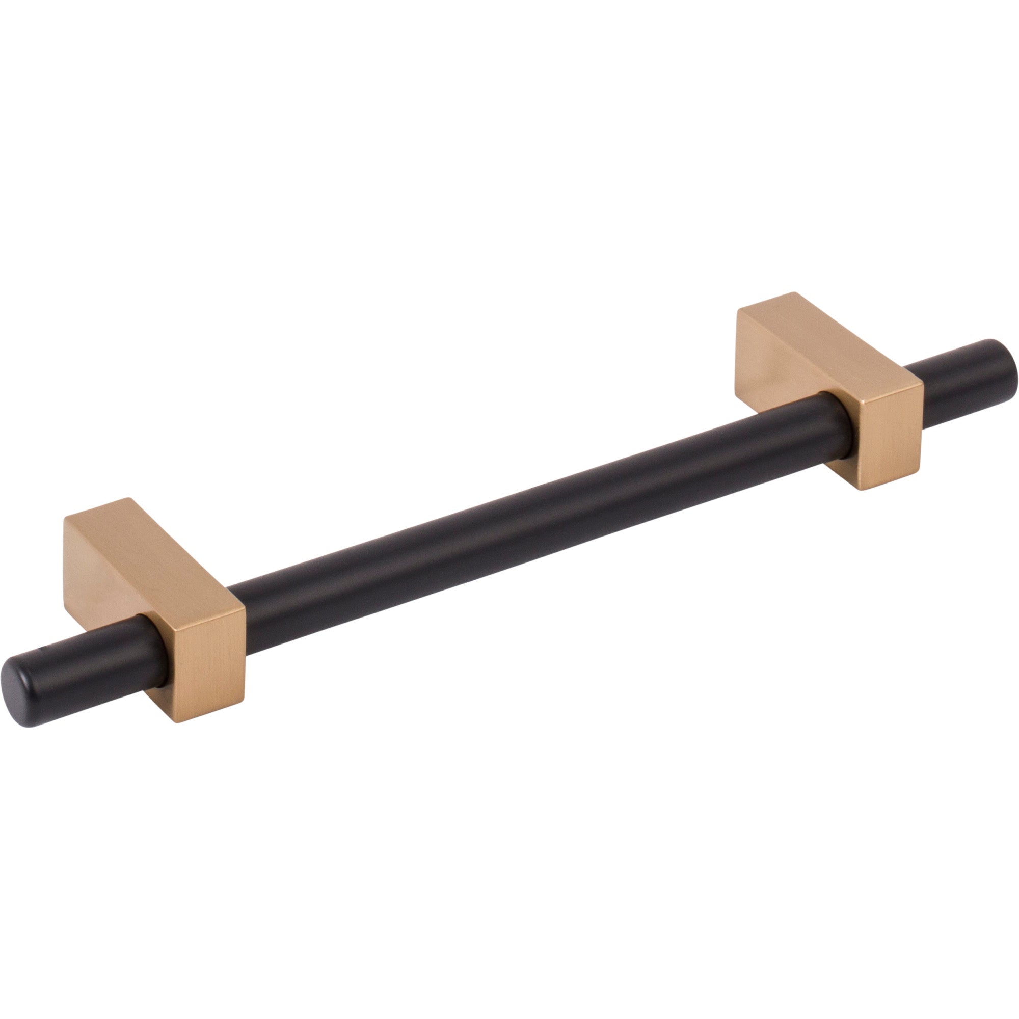 Jeffrey Alexander Larkin Cabinet Bar Pull Matte Black w/Satin Bronze / 128 mm