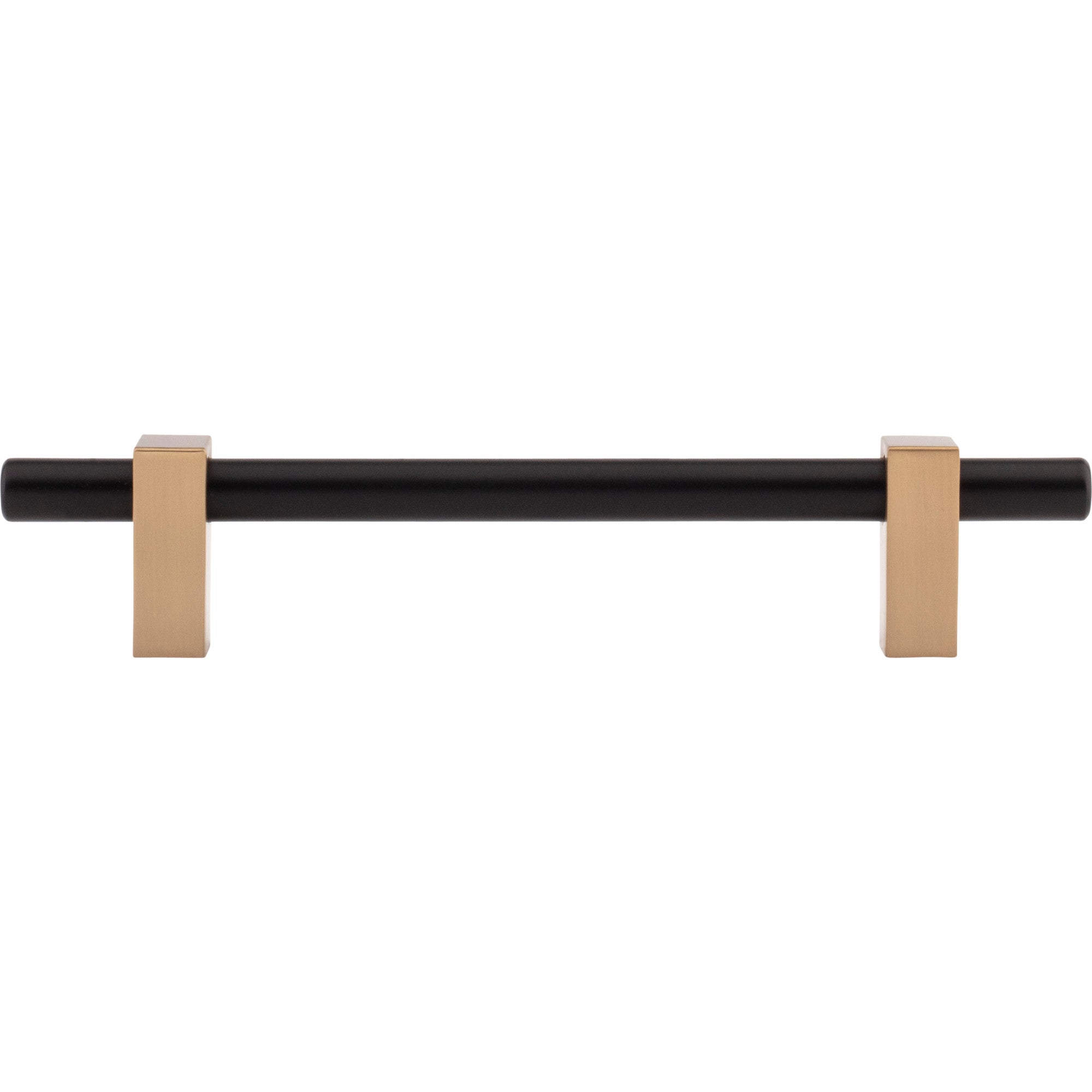 Jeffrey Alexander Larkin Cabinet Bar Pull Matte Black w/Satin Bronze / 128 mm