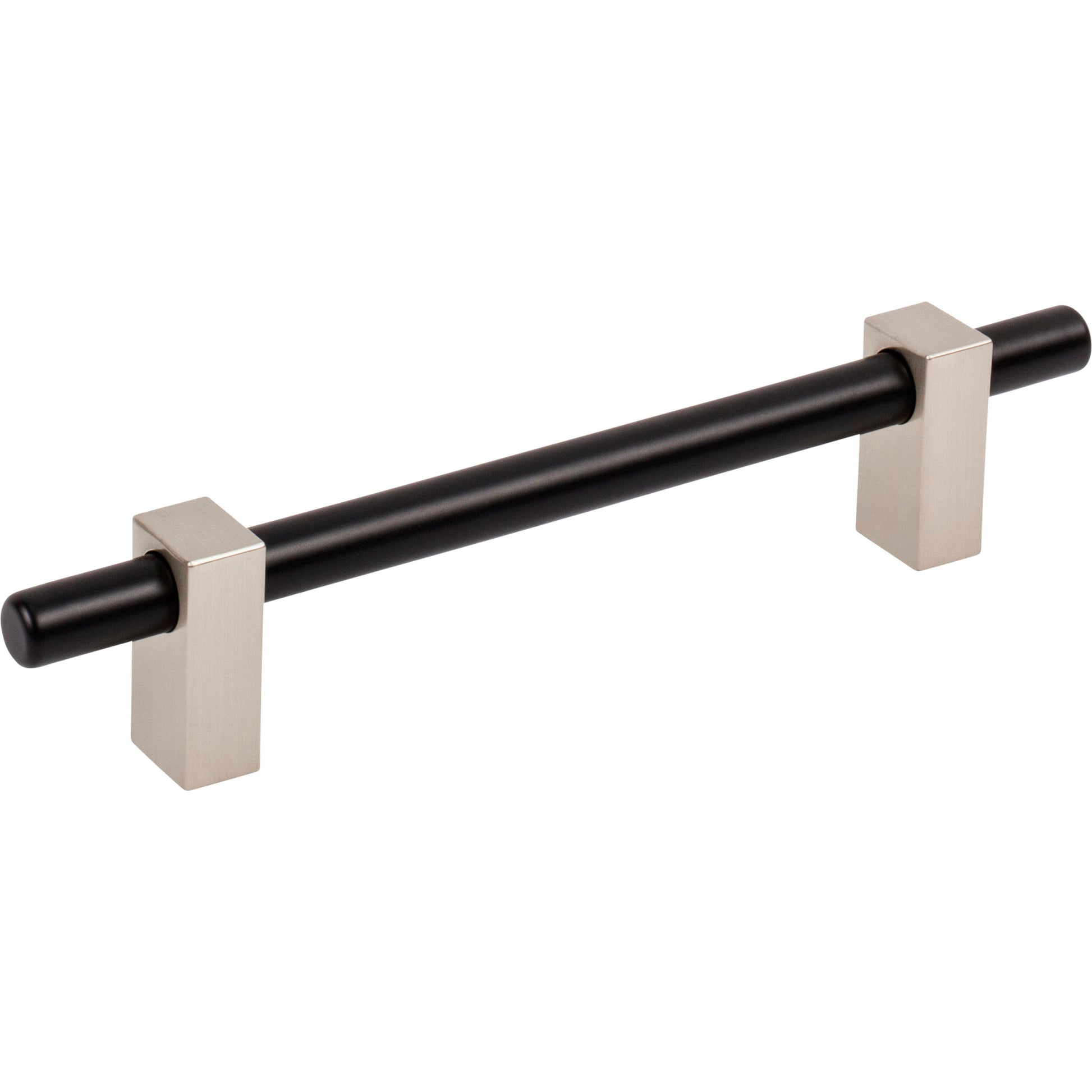 Jeffrey Alexander Larkin Cabinet Bar Pull Matte Black w/Satin Nickel / 128 mm