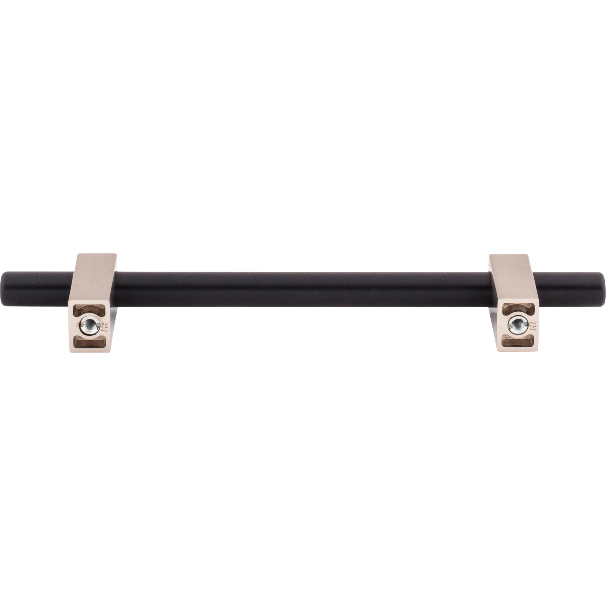 Jeffrey Alexander Larkin Cabinet Bar Pull Matte Black w/Satin Nickel / 128 mm