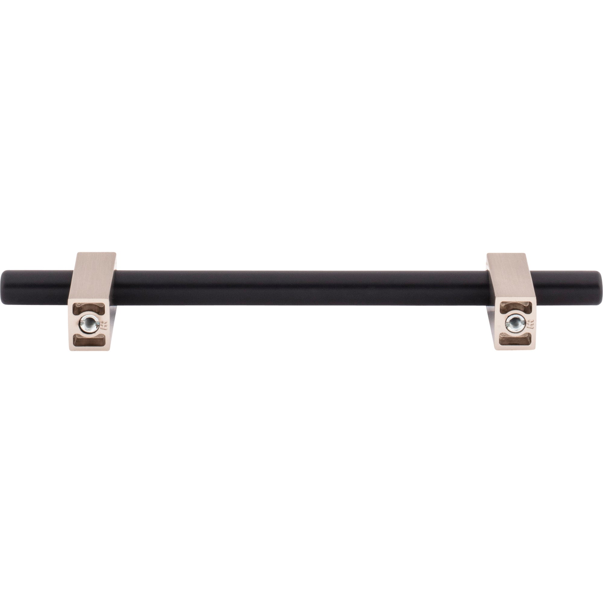 Jeffrey Alexander Larkin Cabinet Bar Pull Matte Black w/Satin Nickel / 128 mm