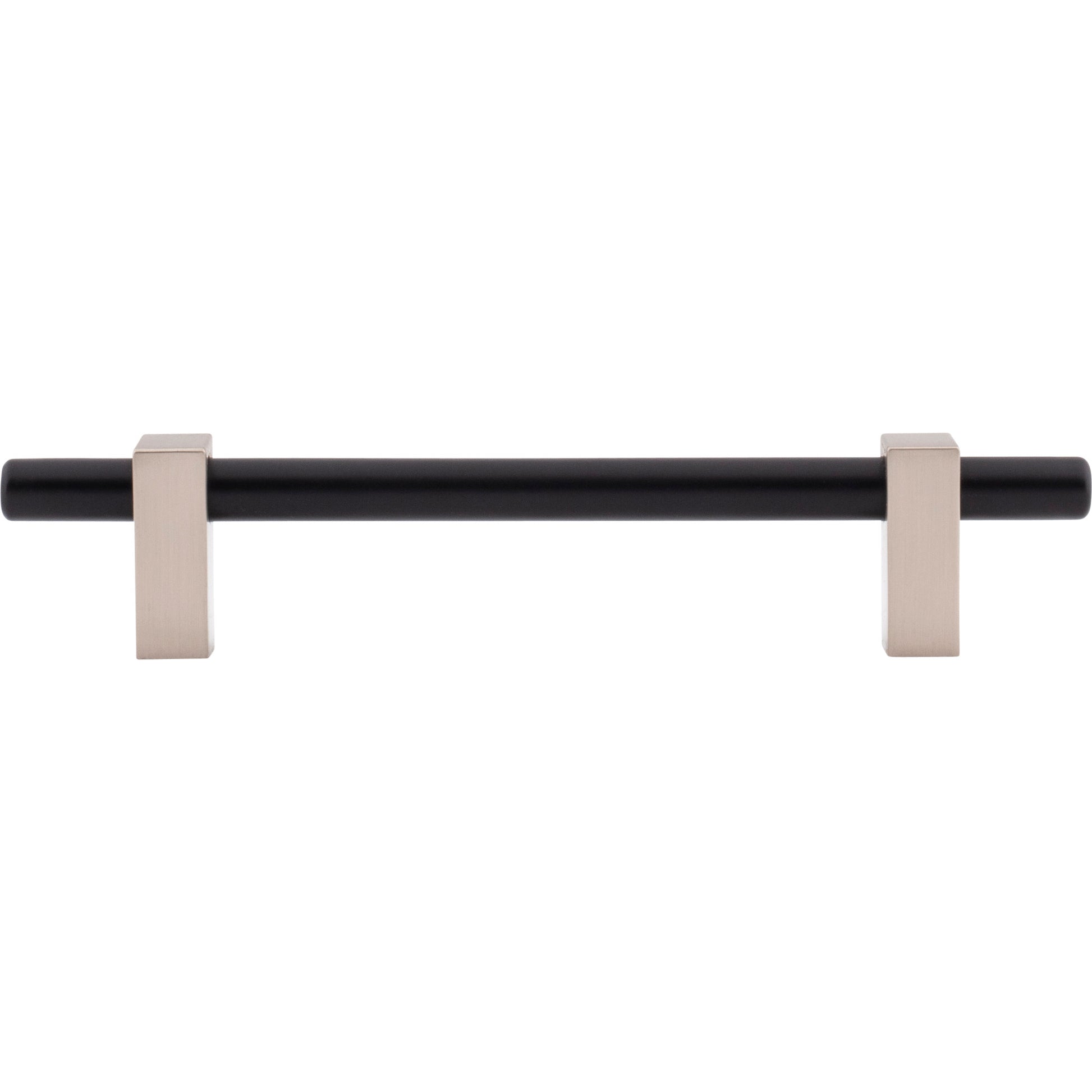 Jeffrey Alexander Larkin Cabinet Bar Pull Matte Black w/Satin Nickel / 128 mm