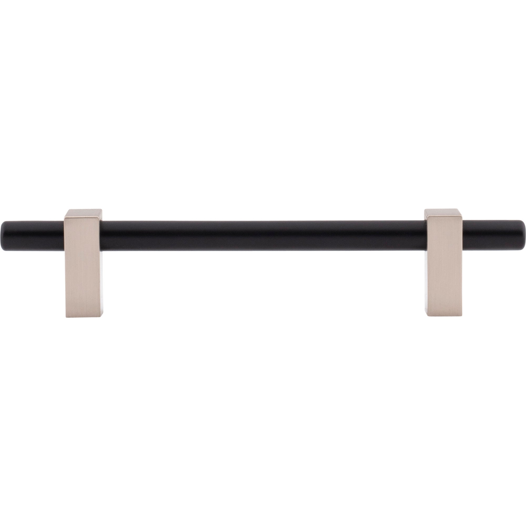 Jeffrey Alexander Larkin Cabinet Bar Pull Matte Black w/Satin Nickel / 128 mm