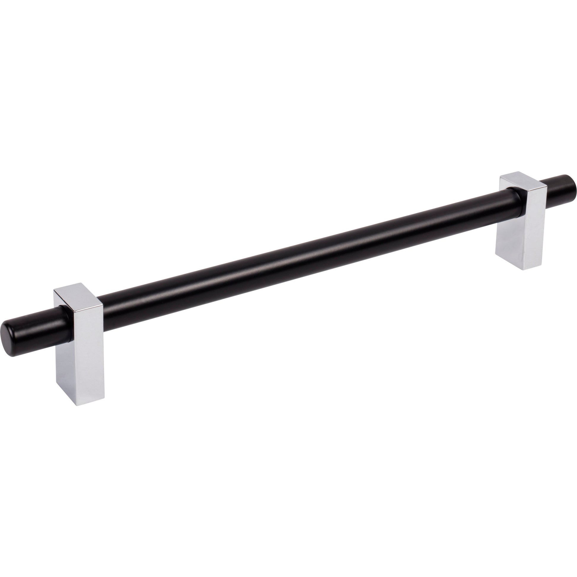 Jeffrey Alexander Larkin Appliance Handle Matte Black w/Polished Chrome / 12"