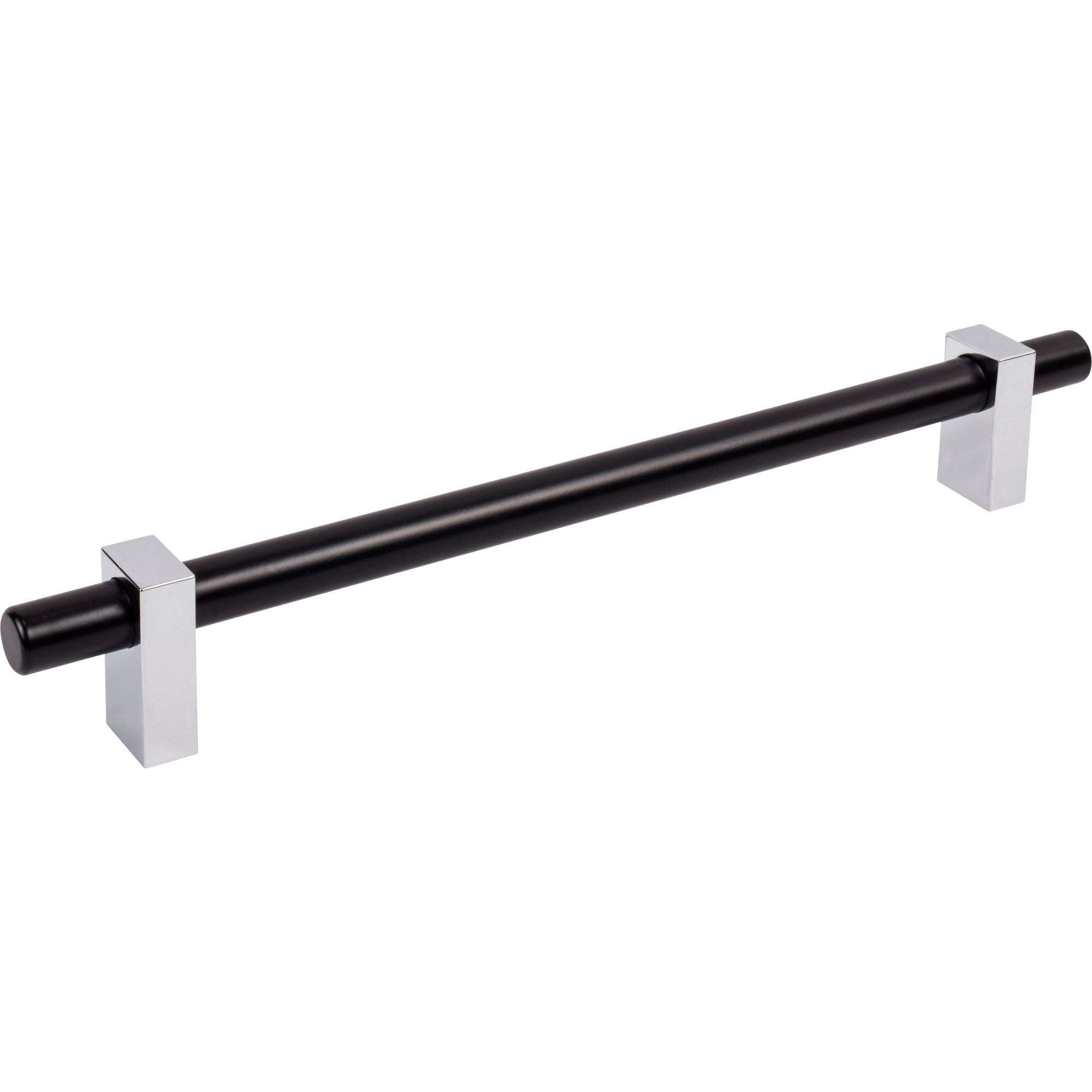 Jeffrey Alexander Larkin Appliance Handle Matte Black w/Polished Chrome / 12"