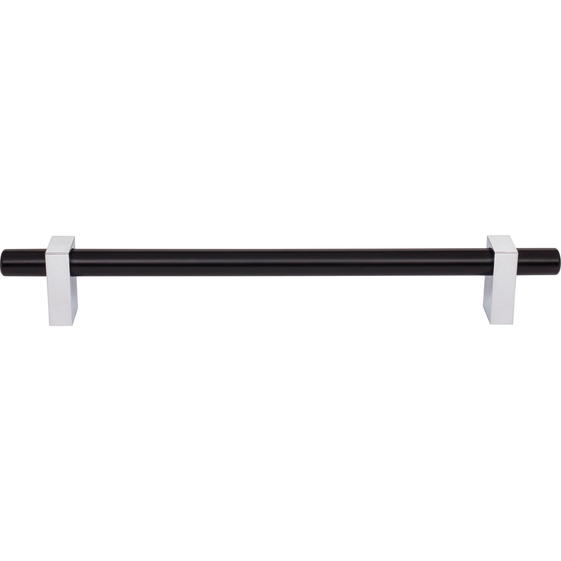 Jeffrey Alexander Larkin Appliance Handle Matte Black w/Polished Chrome / 12"